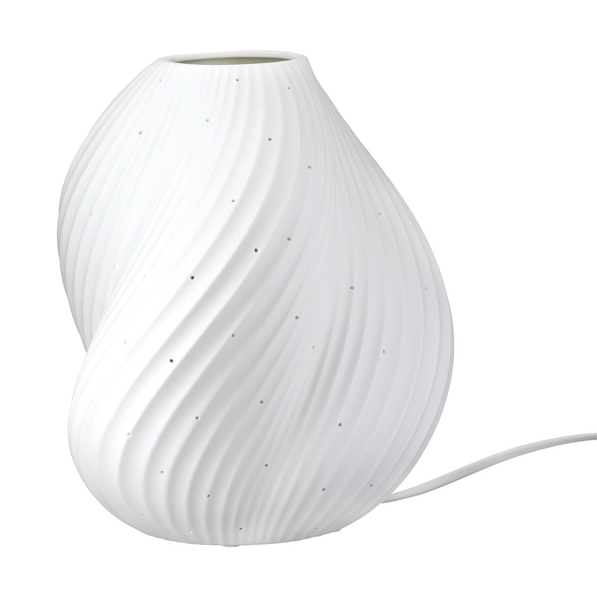 Tischlampe Swing Porzellan Weiß 23cm