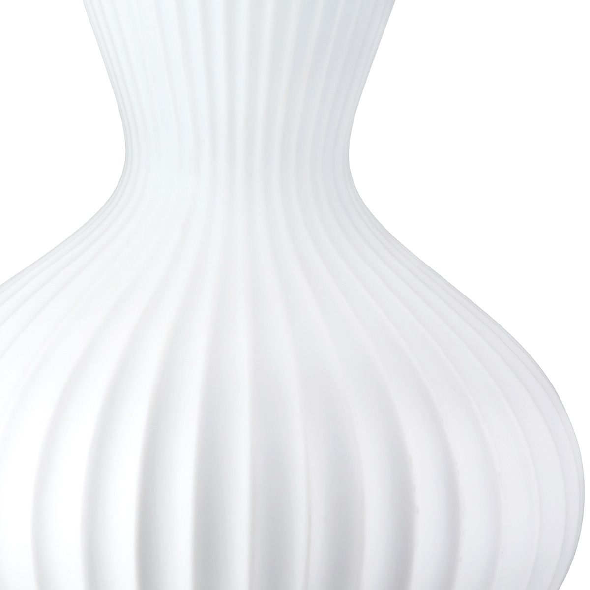 Tischlampe Greta Porzellan Weiß 30cm Vase Design