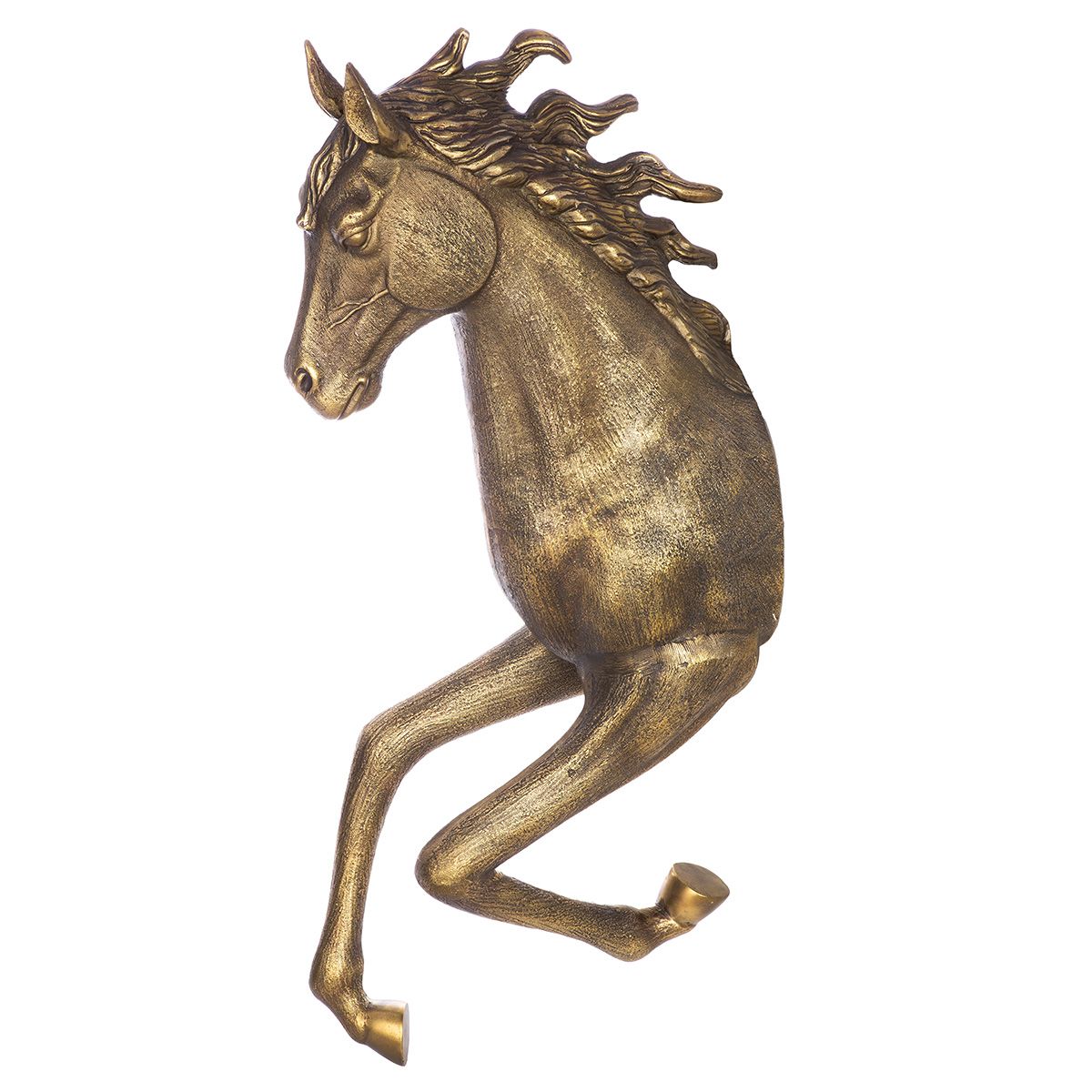 Bronzefarbenes Wandobjekt Pferd aus Aluminium – Dreamy Design