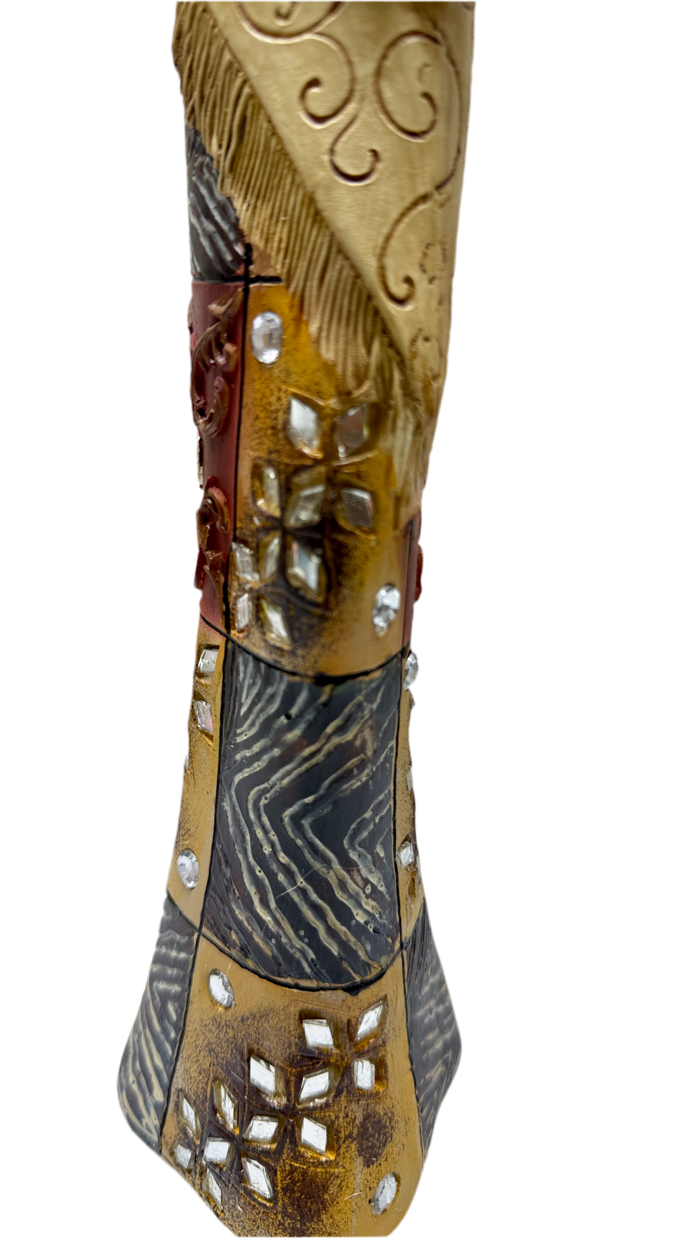 Dekofigur Nala – Afrikanische Frau mit buntem Kleid 35cm