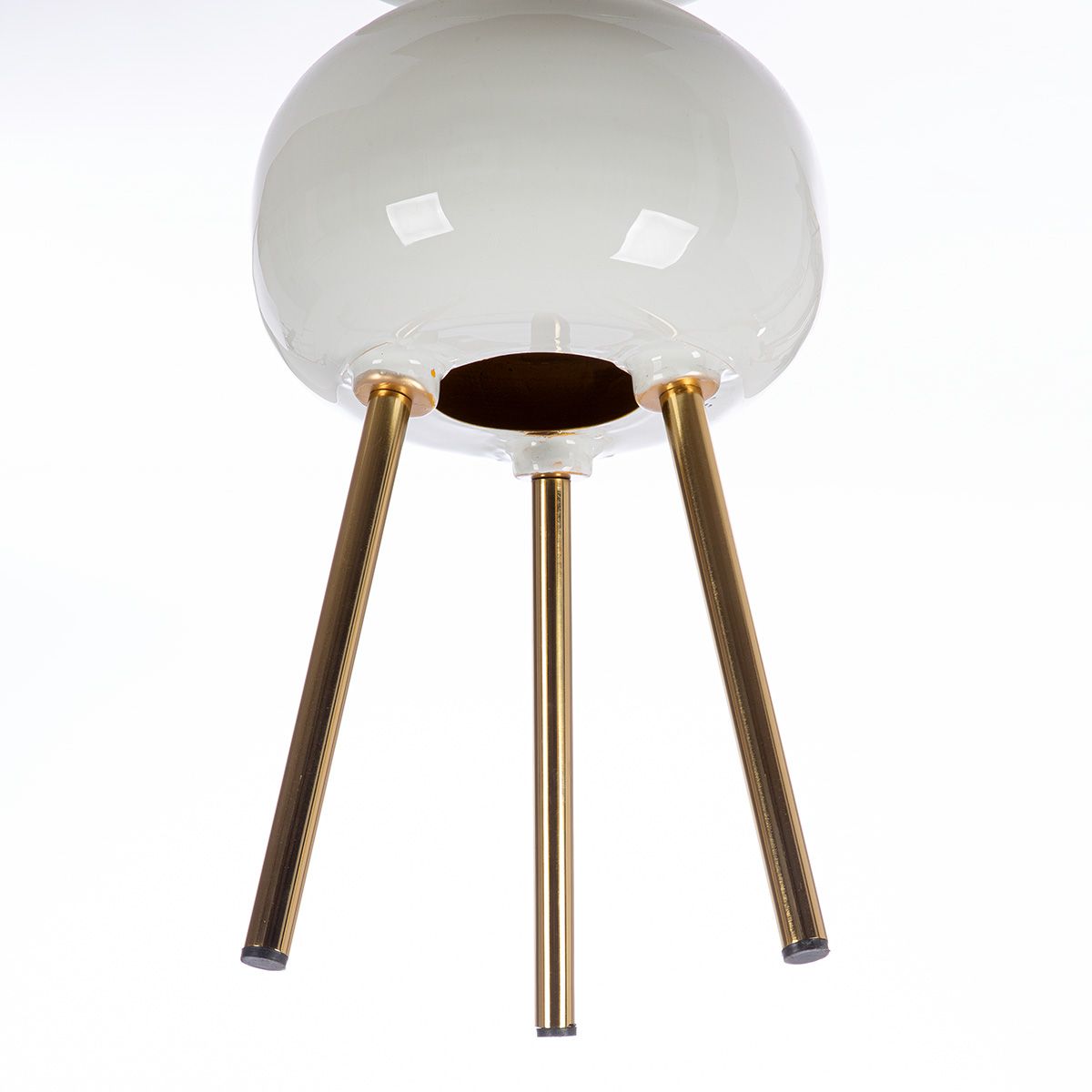 Übertopf Glam aus Metall in Weiß