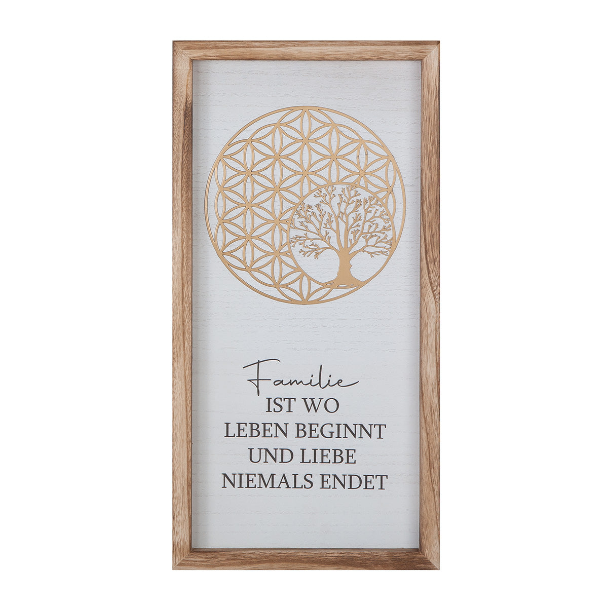 Golden Tree Family Wandbild Set Lebensblume Familie 2er Set 60x30 cm