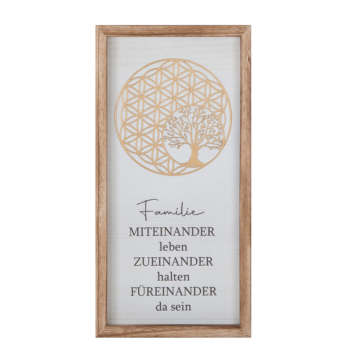 Golden Tree Family Wandbild Set Lebensblume Familie 2er Set 60x30 cm