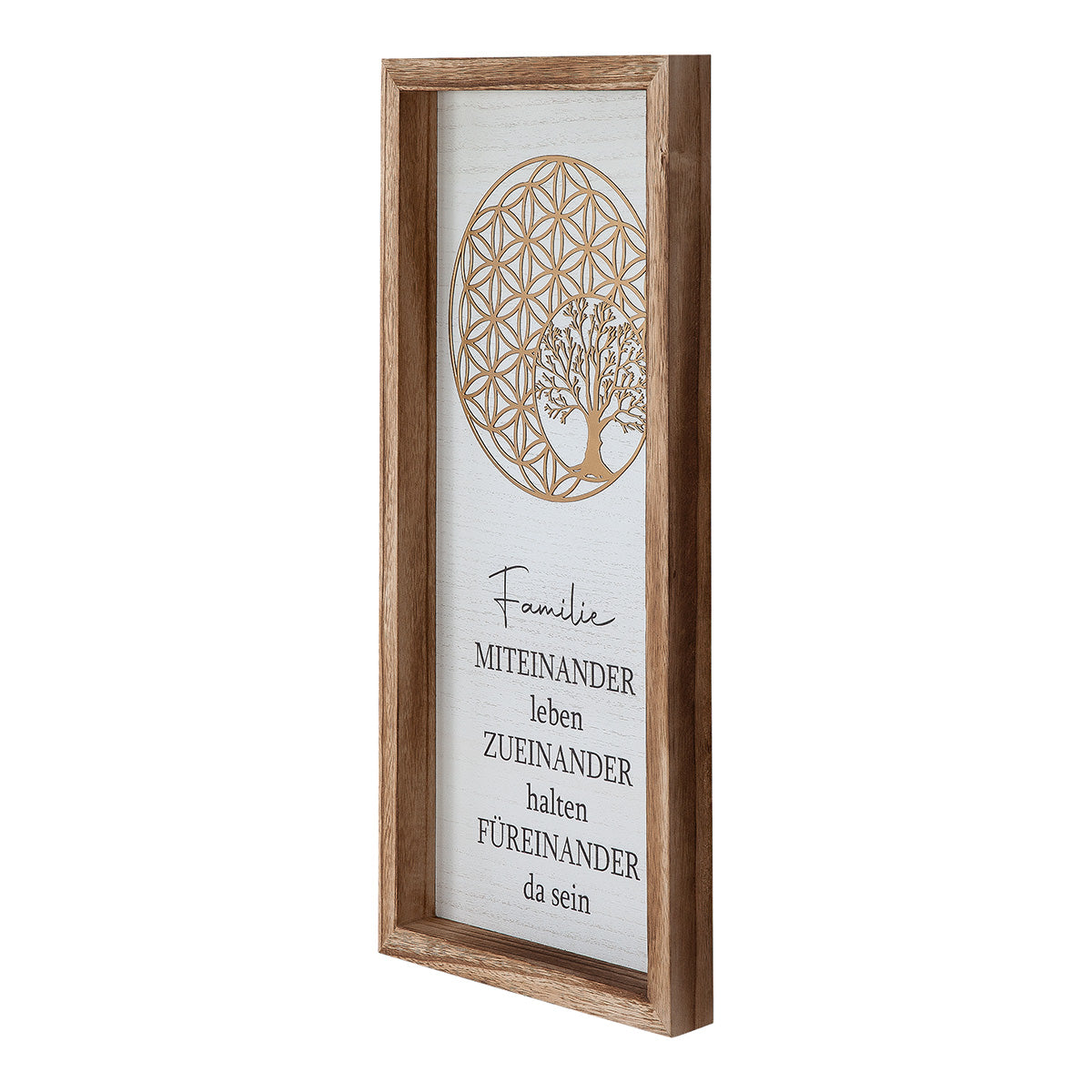 Golden Tree Family Wandbild Set Lebensblume Familie 2er Set 60x30 cm