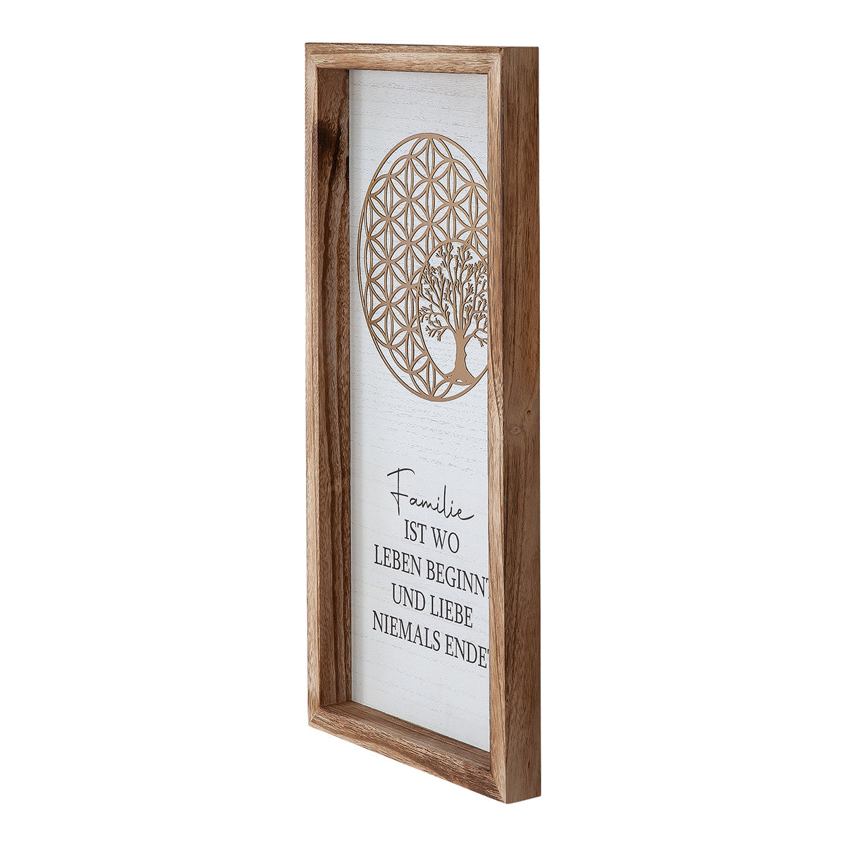 Golden Tree Family Wandbild Set Lebensblume Familie 2er Set 60x30 cm