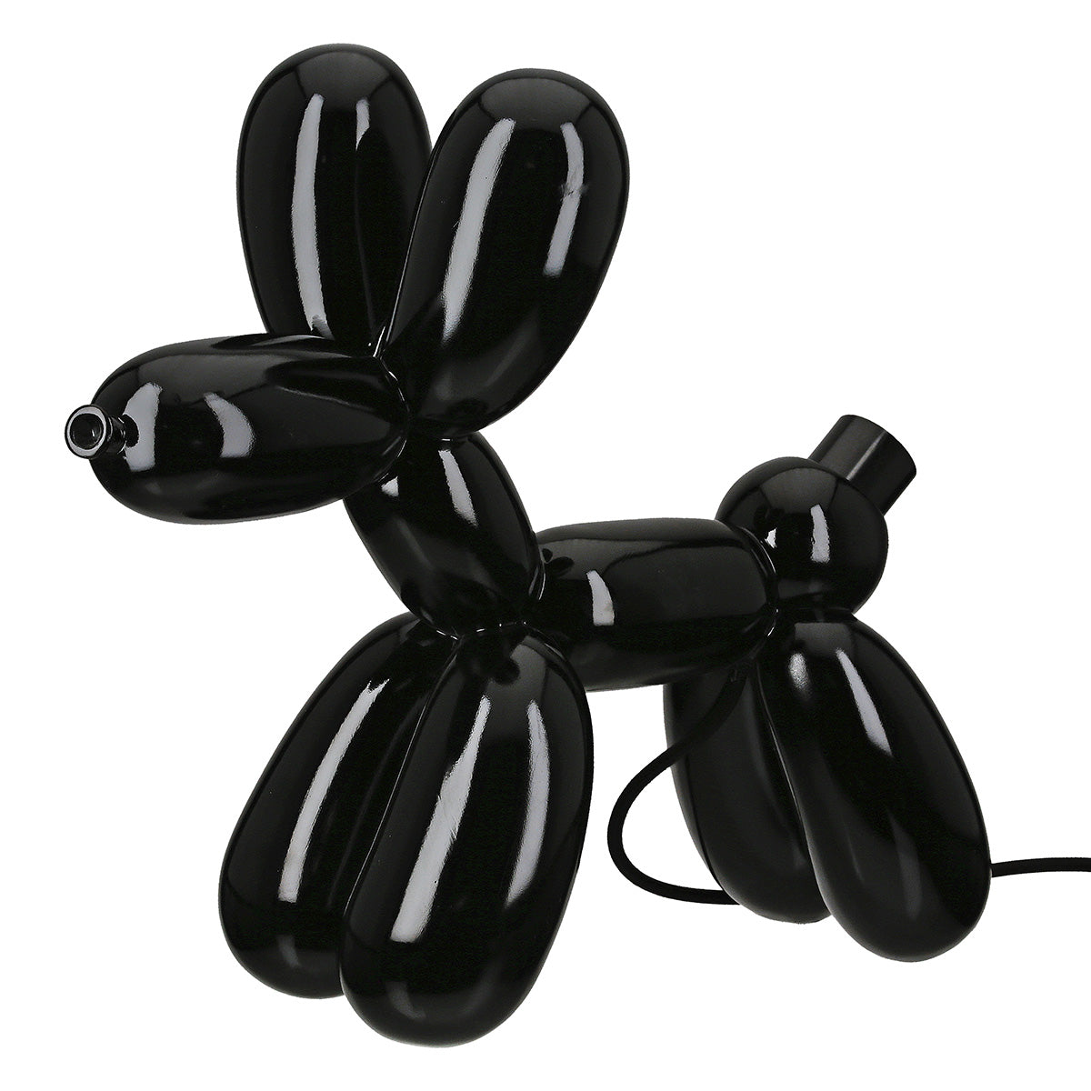 Tischleuchte Ballonhund Elio in Weiß oder Schwarz mit LED Schriftzug Love Home