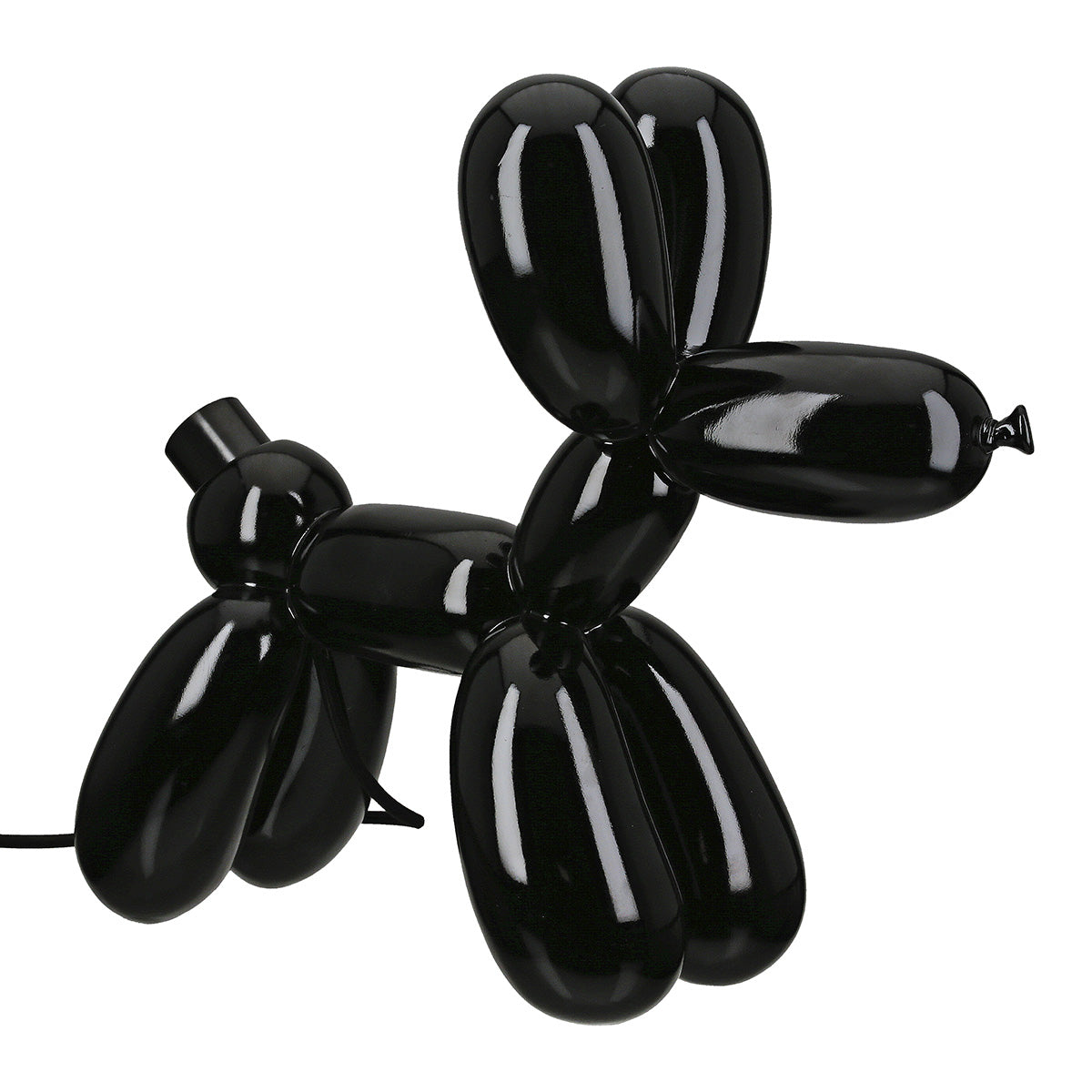 Tischleuchte Ballonhund Elio in Weiß oder Schwarz mit LED Schriftzug Love Home