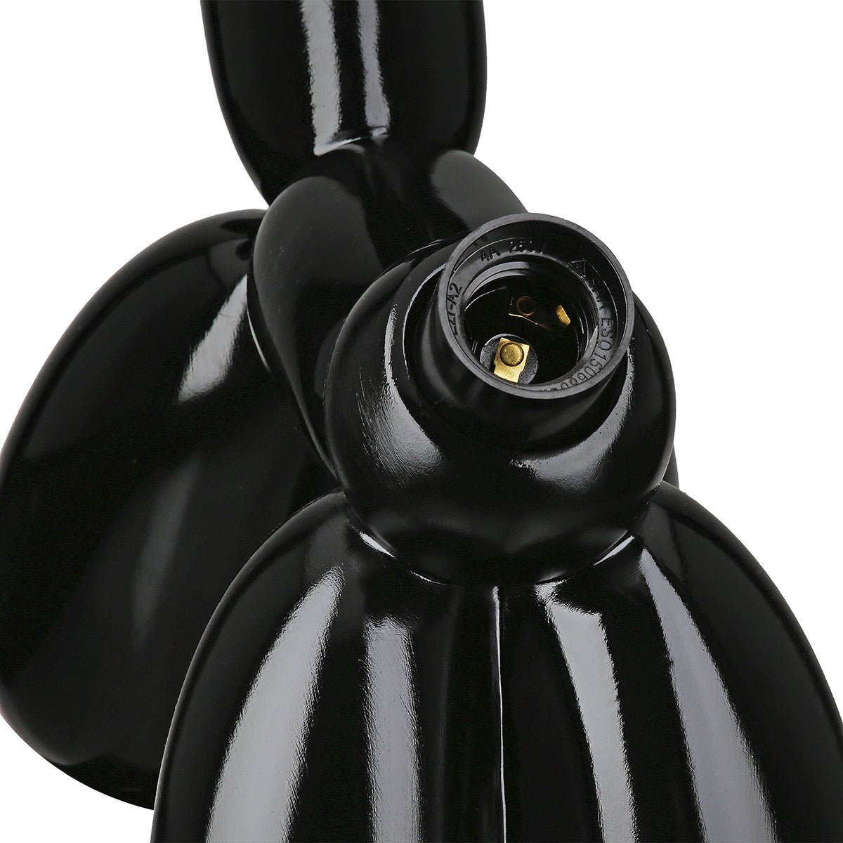 Tischleuchte Ballonhund Elio in Weiß oder Schwarz mit LED Schriftzug Love Home