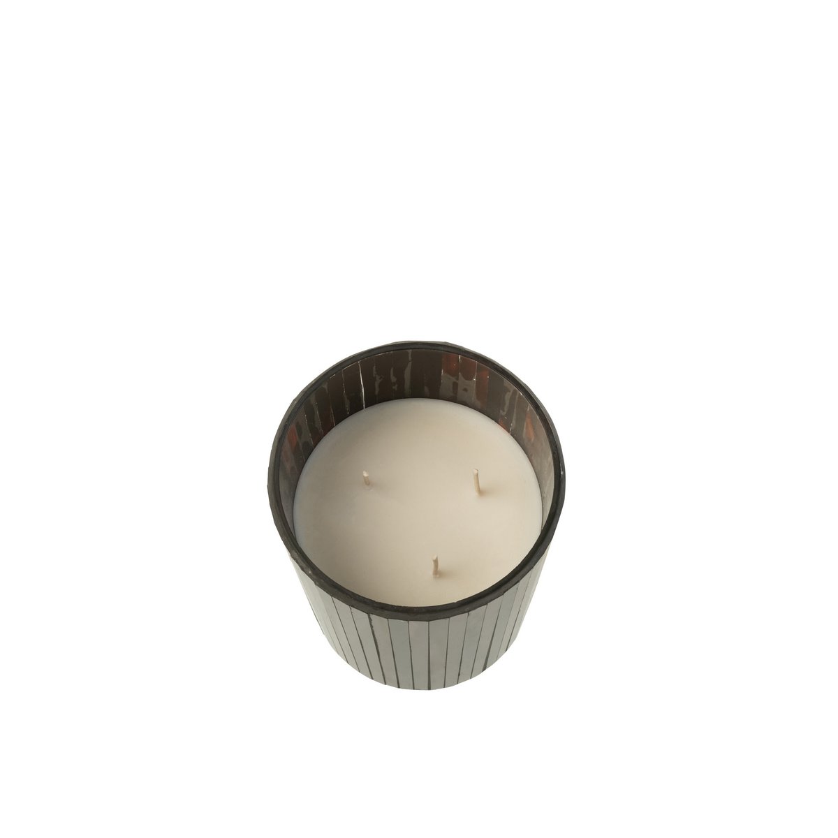 J-Line Duftkerze Noa – Woody Aurora – Glas – braun – mittel – 55U