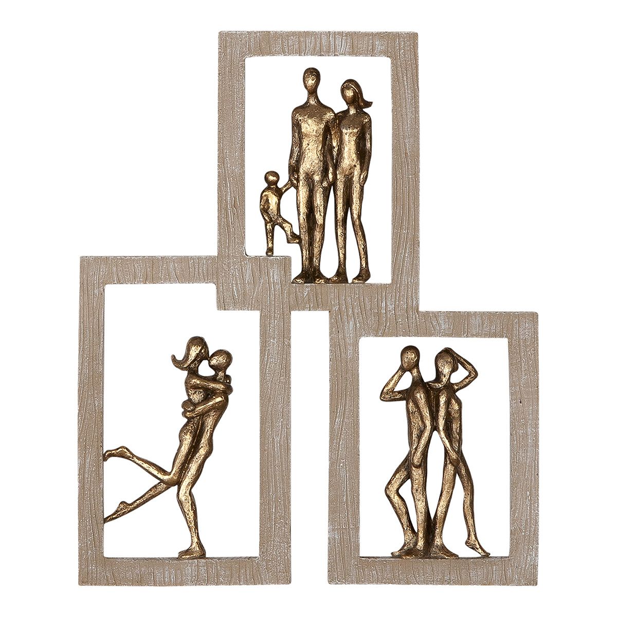 Wanddeko Zuneigungsmomente 2tlg naturfarben