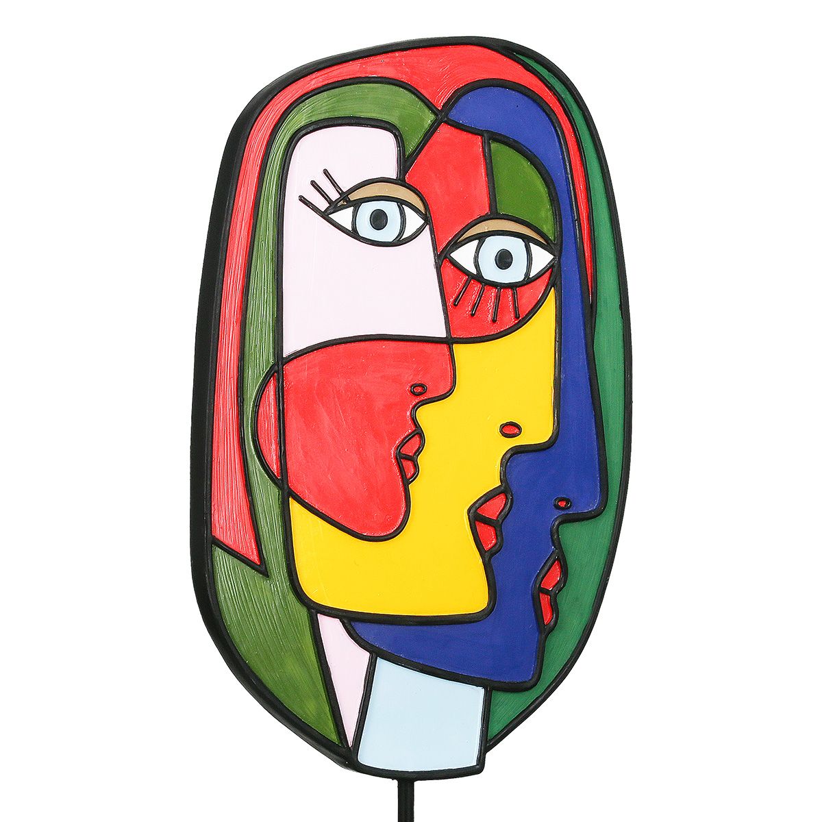 Skulptur Faces of Art – Bunte Gesichter Deko im modernen Stil 2er Set