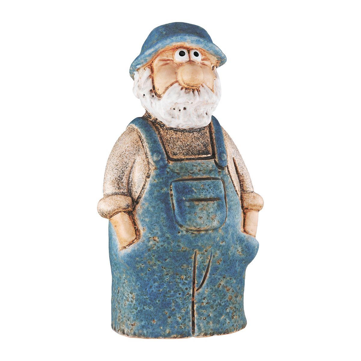 Zaunfigur Seemann Jakob 2er Set Keramik Blau Maritim 19 cm