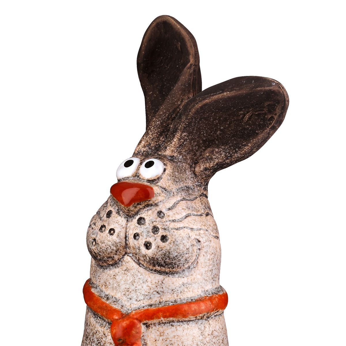 Fence figure rabbit couple Klaus & Claudia – ceramic decorative figure set of 2