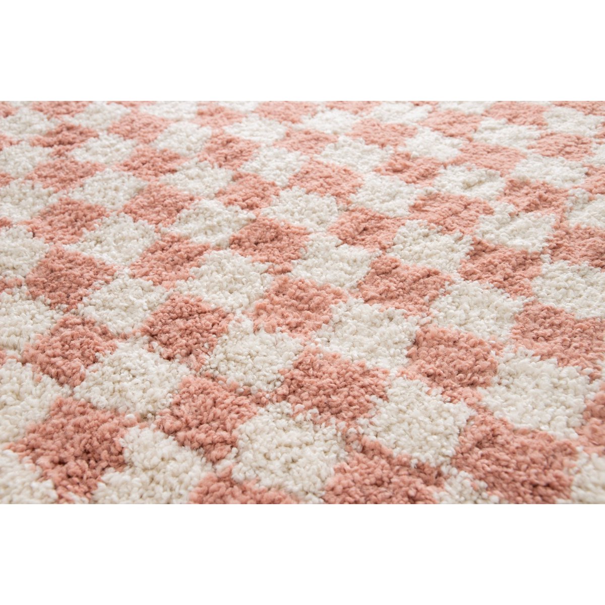 Weicher und sperriger langer Checker -Checkerboard -Checkterteppich