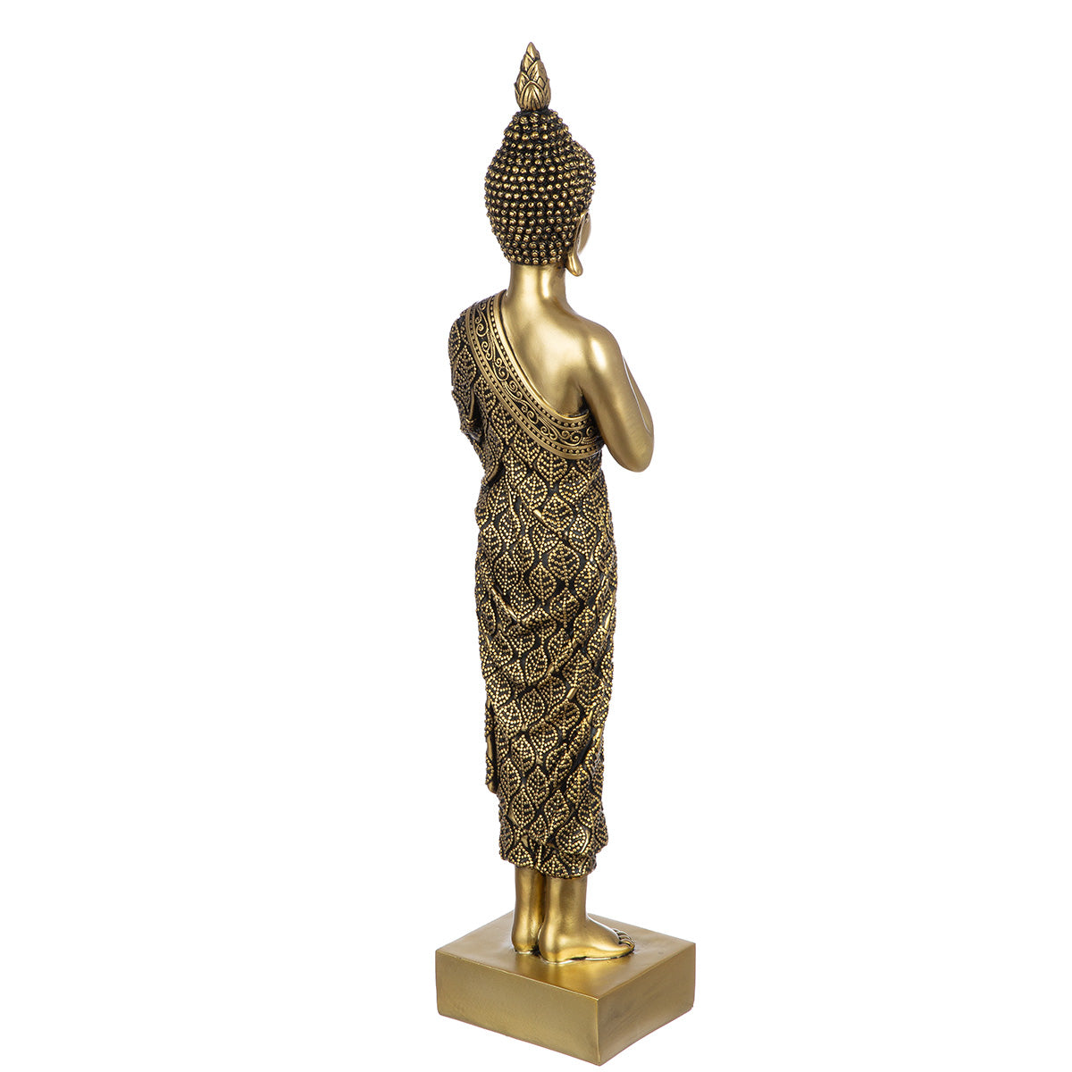 Buddha Figur Serana Gold Schwarz 55cm Kunstharz Deko Statue