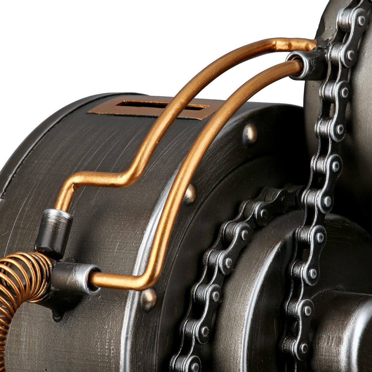 Tischuhr Cada Rund Silberfarben 25cm Metall Antikfinish