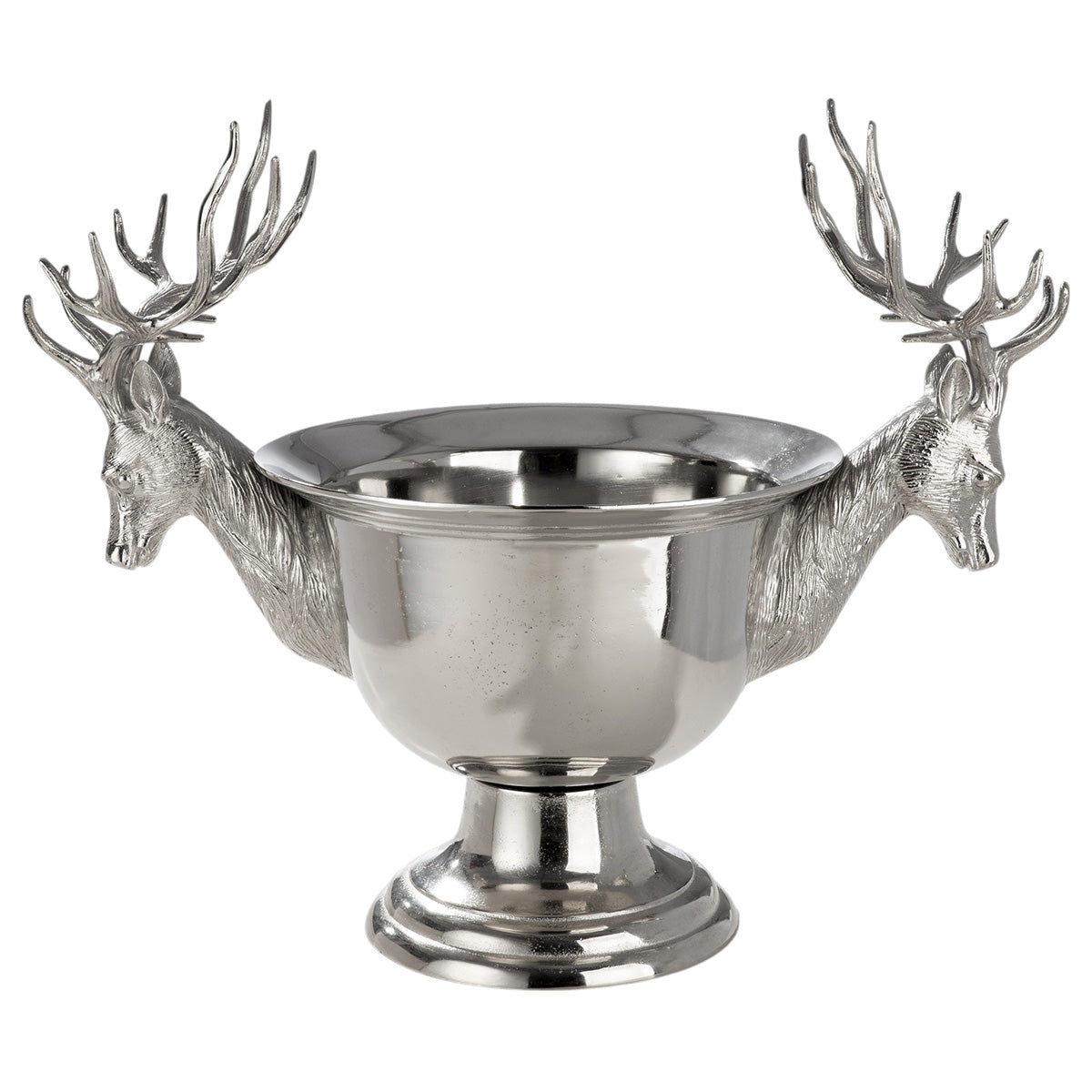 Sekt- Weinkühler William silber Hirsch Design Aluminium