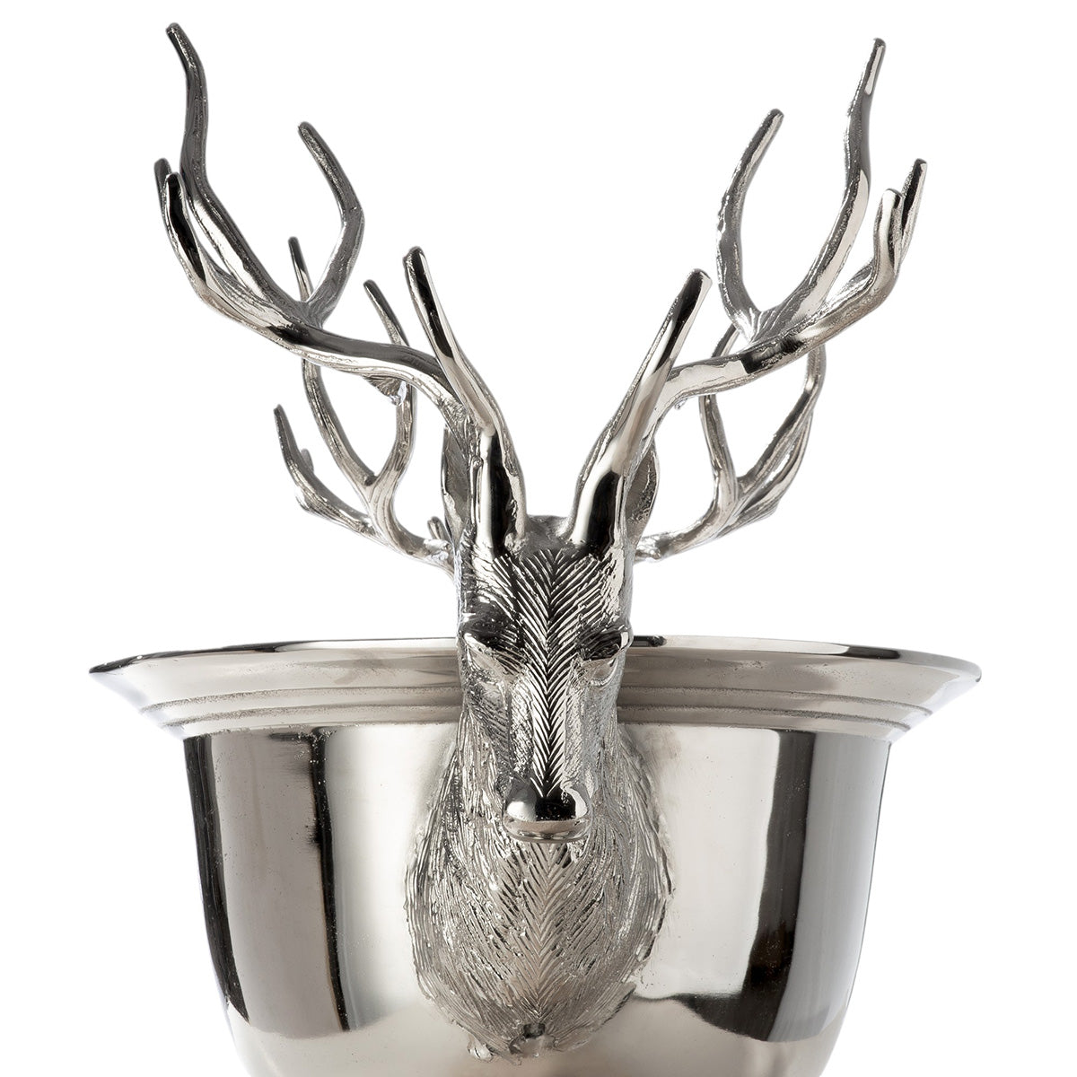 Sekt- Weinkühler William silber Hirsch Design Aluminium