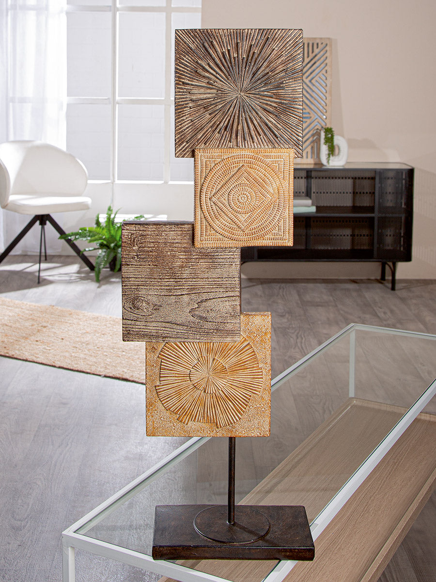 Skulptur Esculpida Quadrat Natur orientalisch Kunstharz