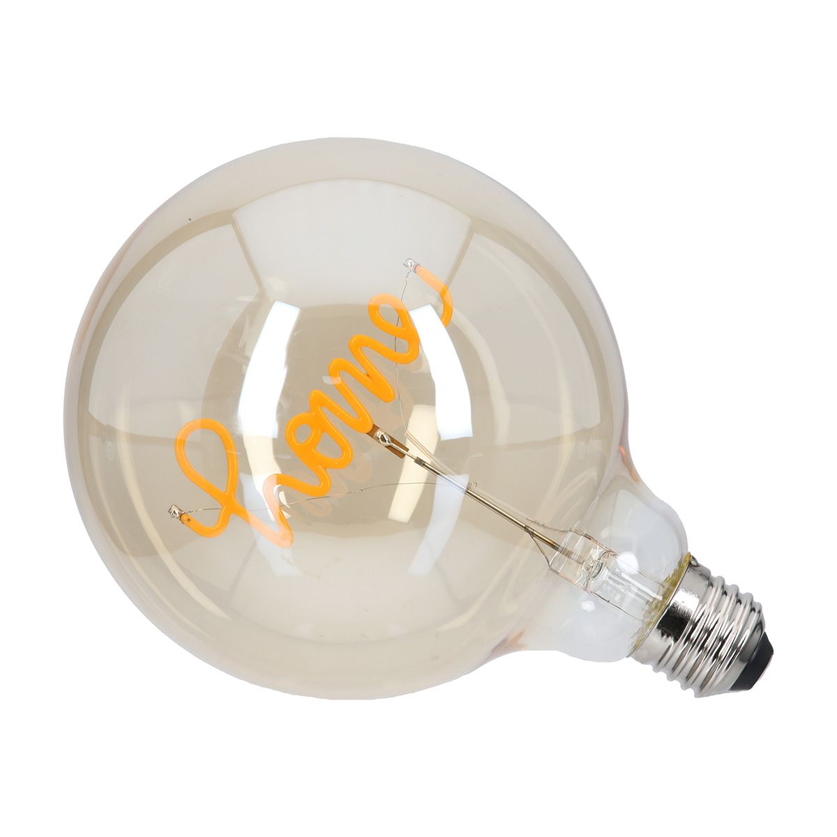 LED Deko Leuchtmittel Home Schriftzug Glaslampe E27 Orange