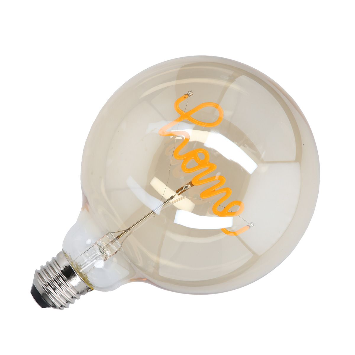 LED Deko Leuchtmittel Home Schriftzug Glaslampe E27 Orange