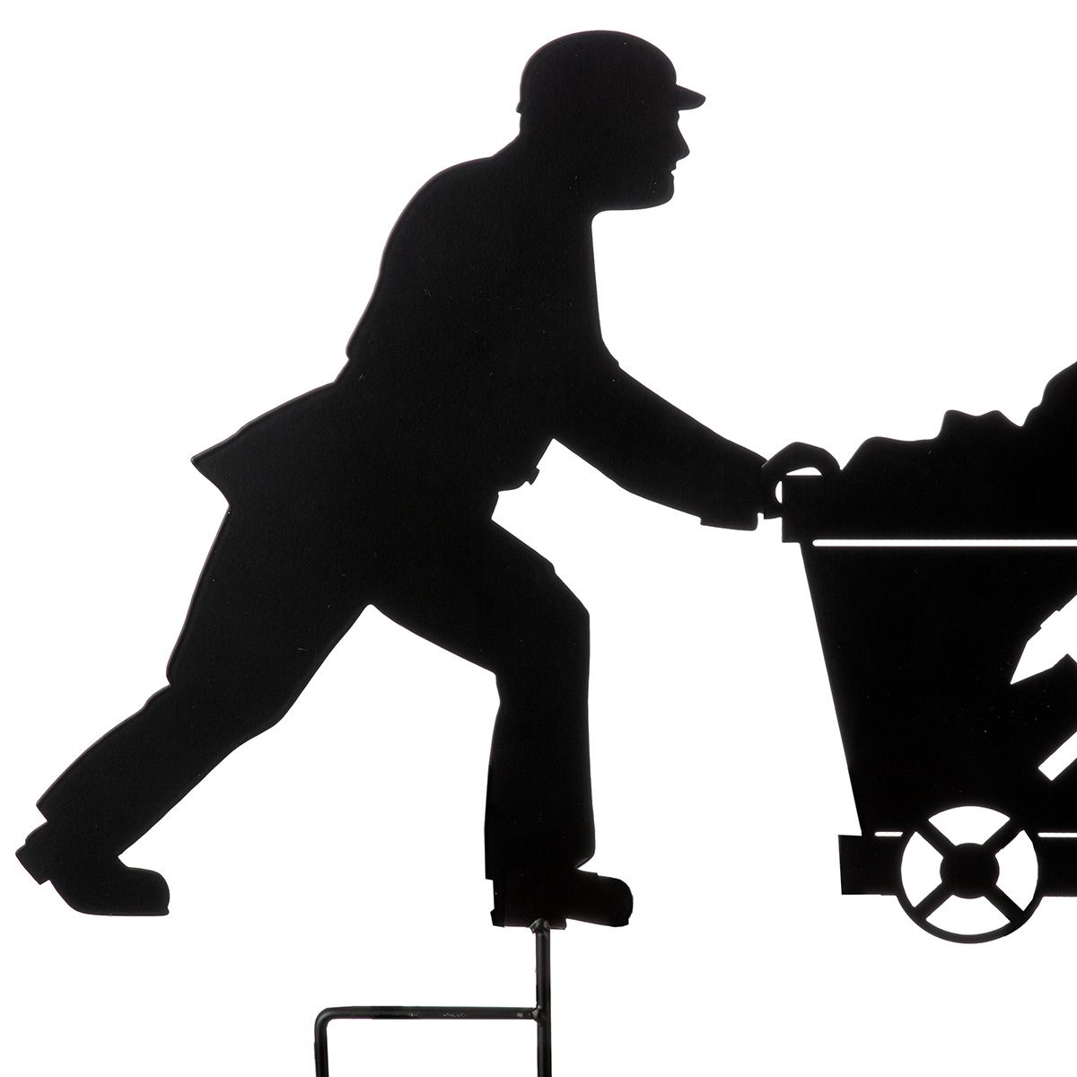 Gartenstecker Bergmann Lore Metall Schwarz 45cm