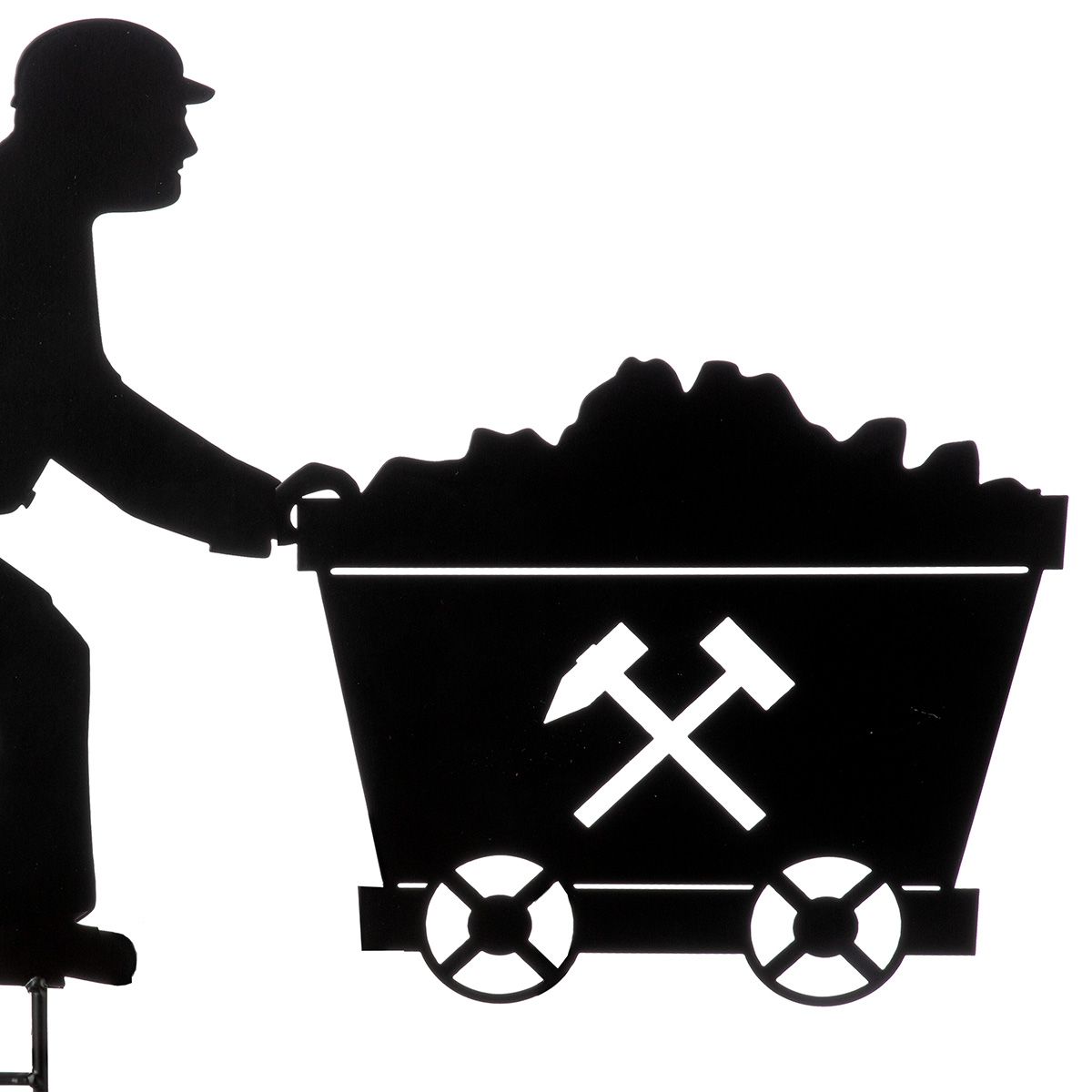 Gartenstecker Bergmann Lore Metall Schwarz 45cm