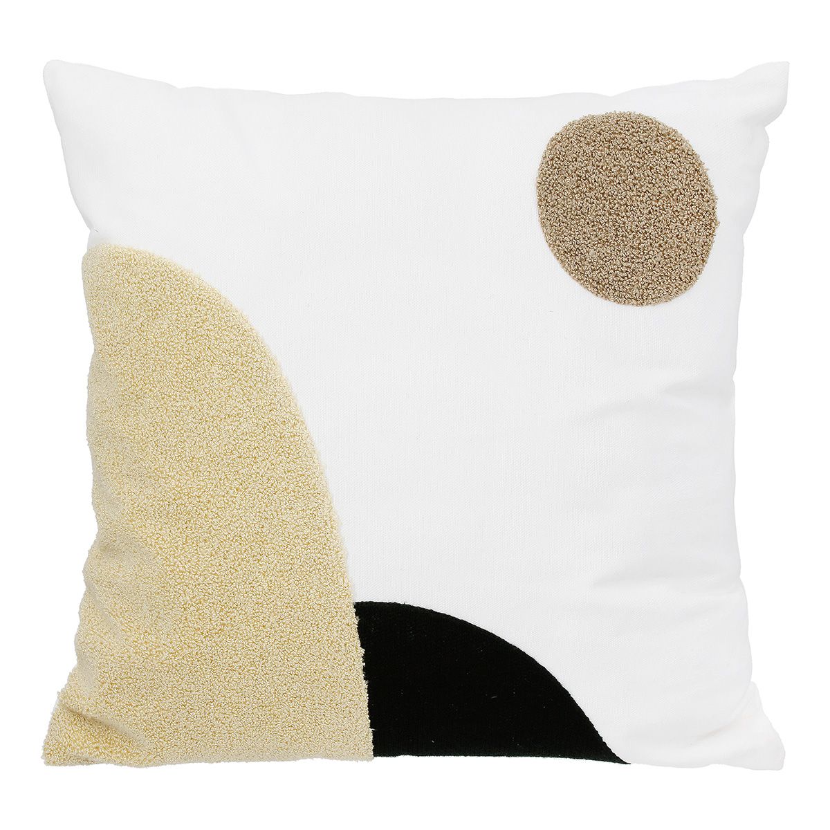 Zierkissen Horta Kreismotiv Samt Weiß 42x42cm 2er Set