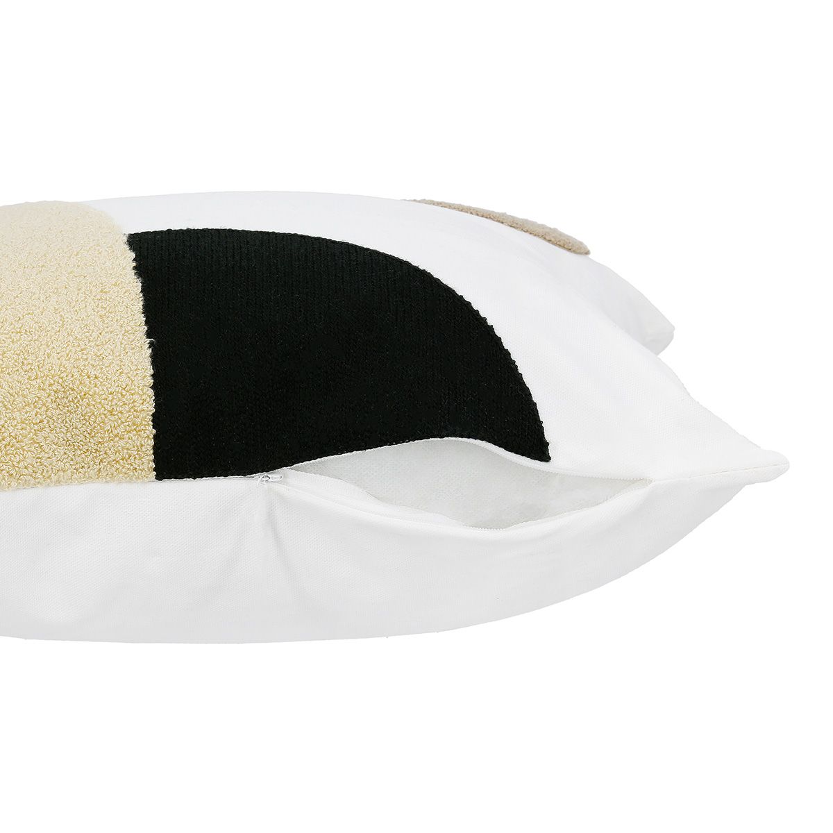 Zierkissen Horta Kreismotiv Samt Weiß 42x42cm 2er Set