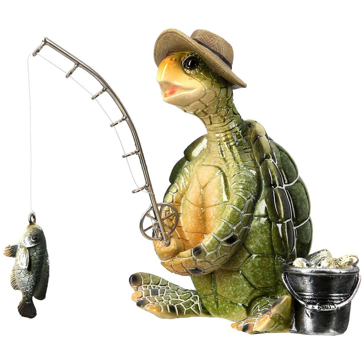 Dekofigur Schildkröte Angler Glücksfang