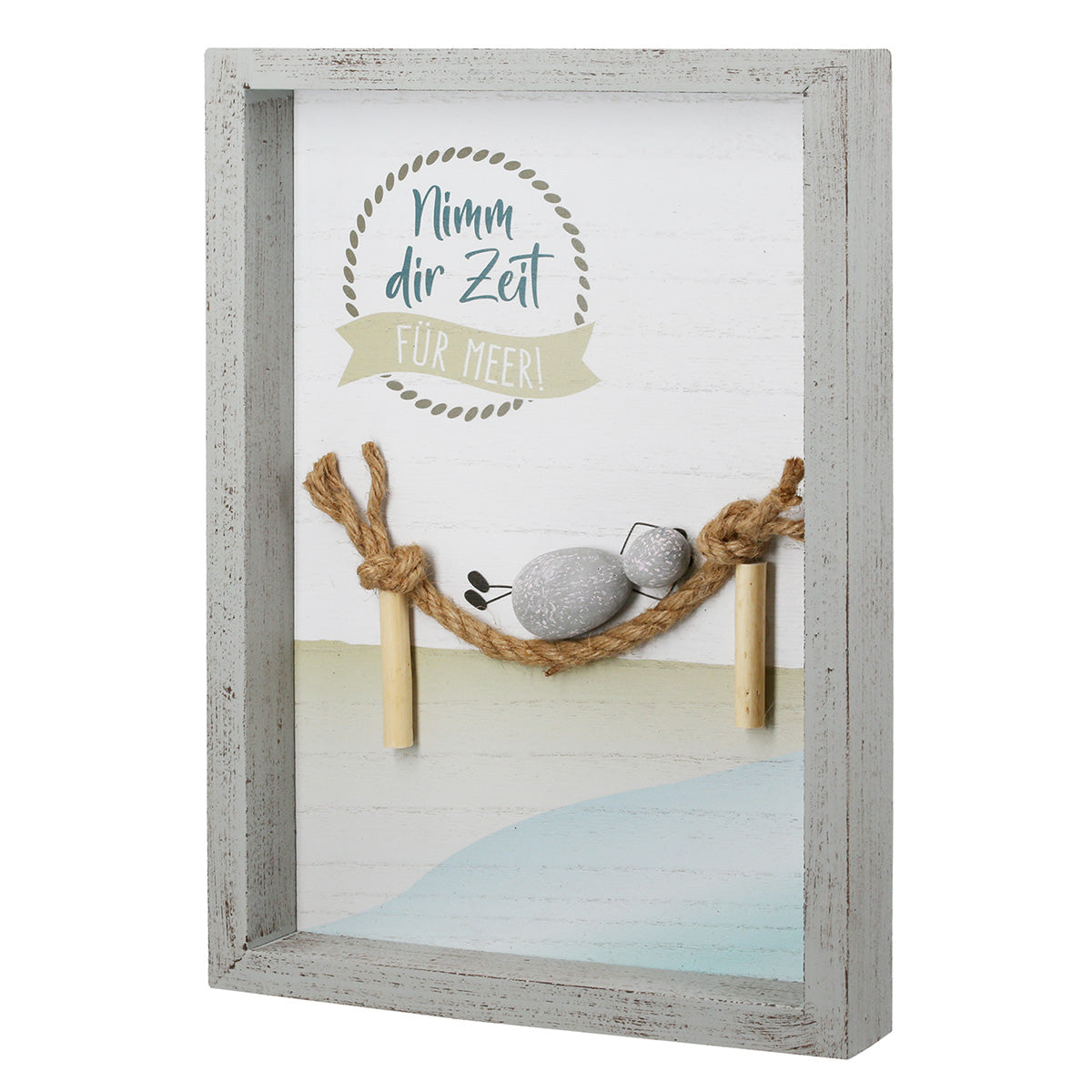 Steinbild Wellenglück Wanddeko Maritim 2er Set