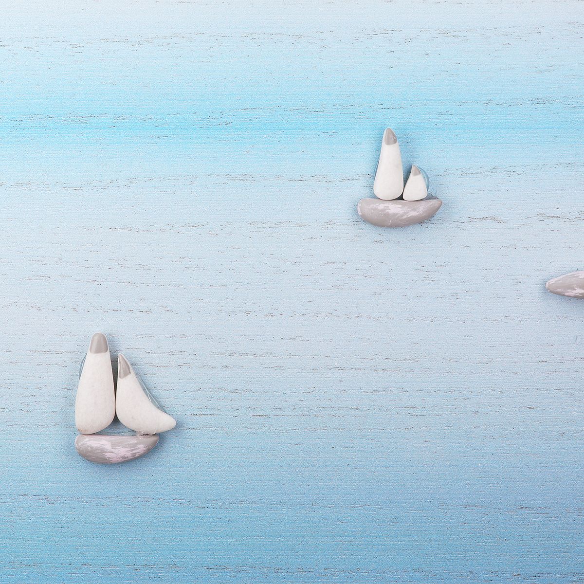 Steinbild Mare Leuchtturm Handgefertigt 3D Weiß Maritim