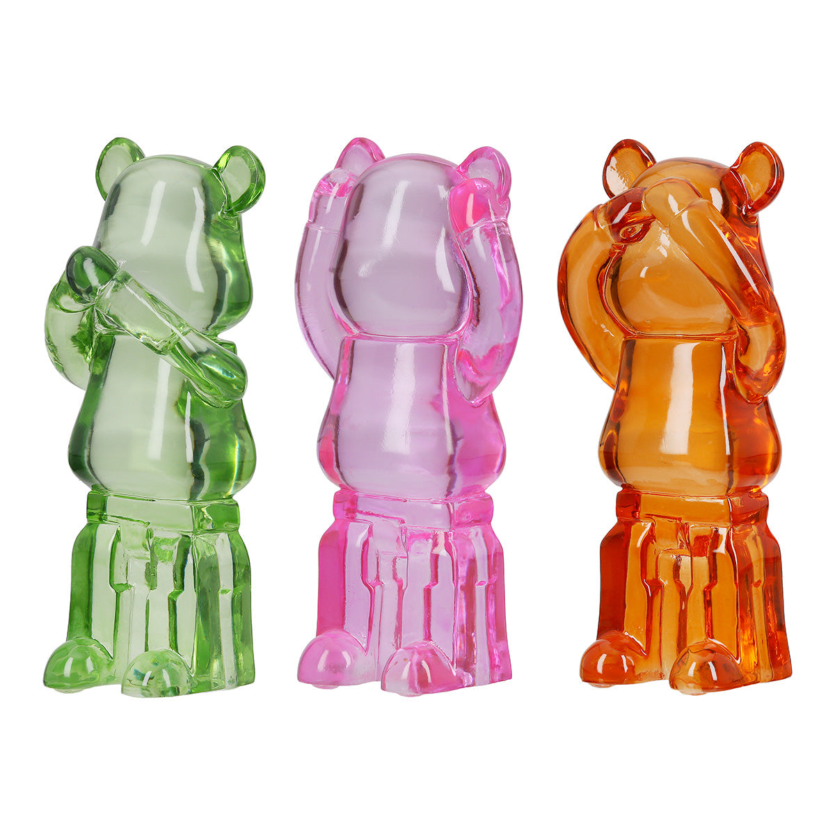 Deko Bär Colorido Acrylfigur 3er Set modern und farbig