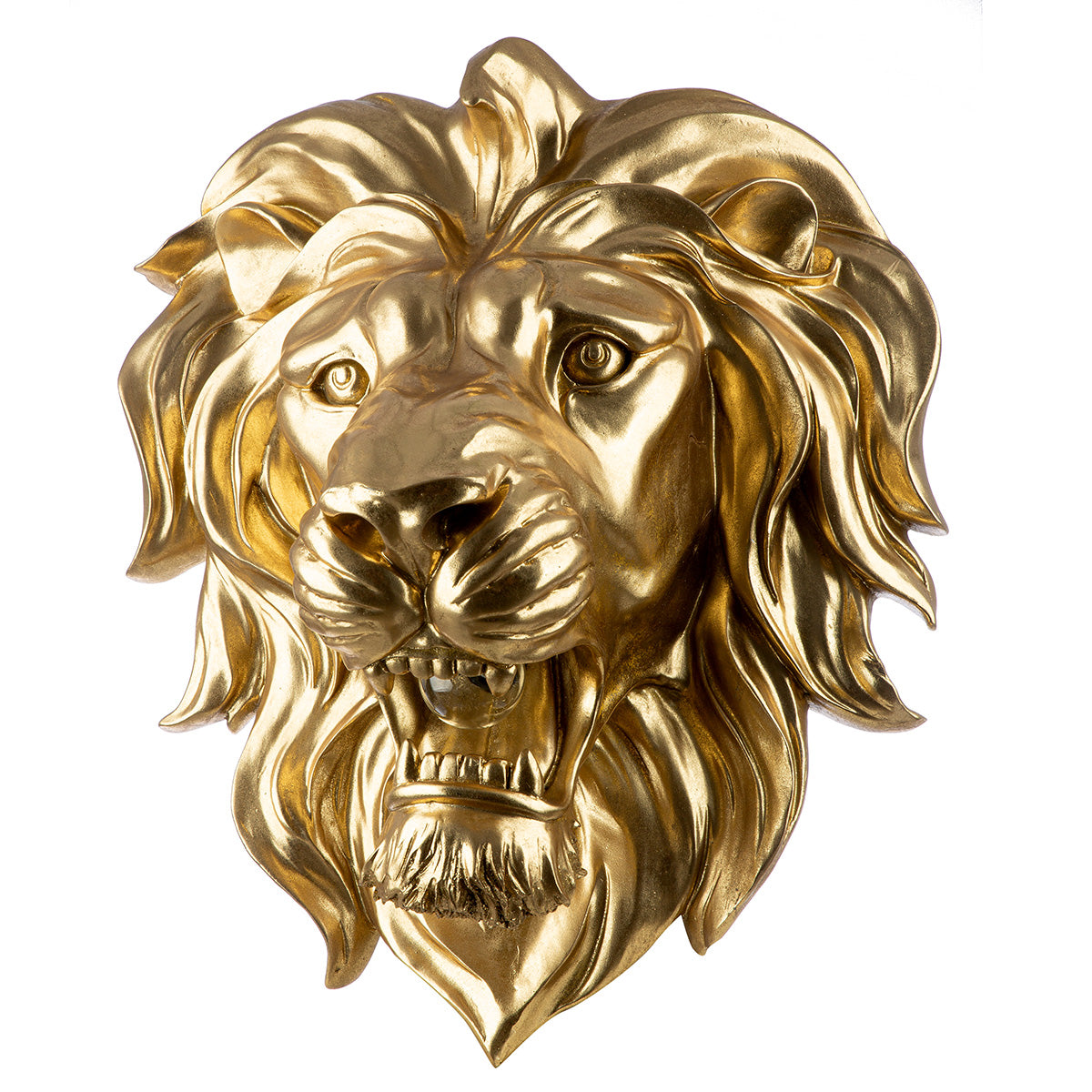 Wandobjekt LED King of the Savannah Kunstharz goldfarben