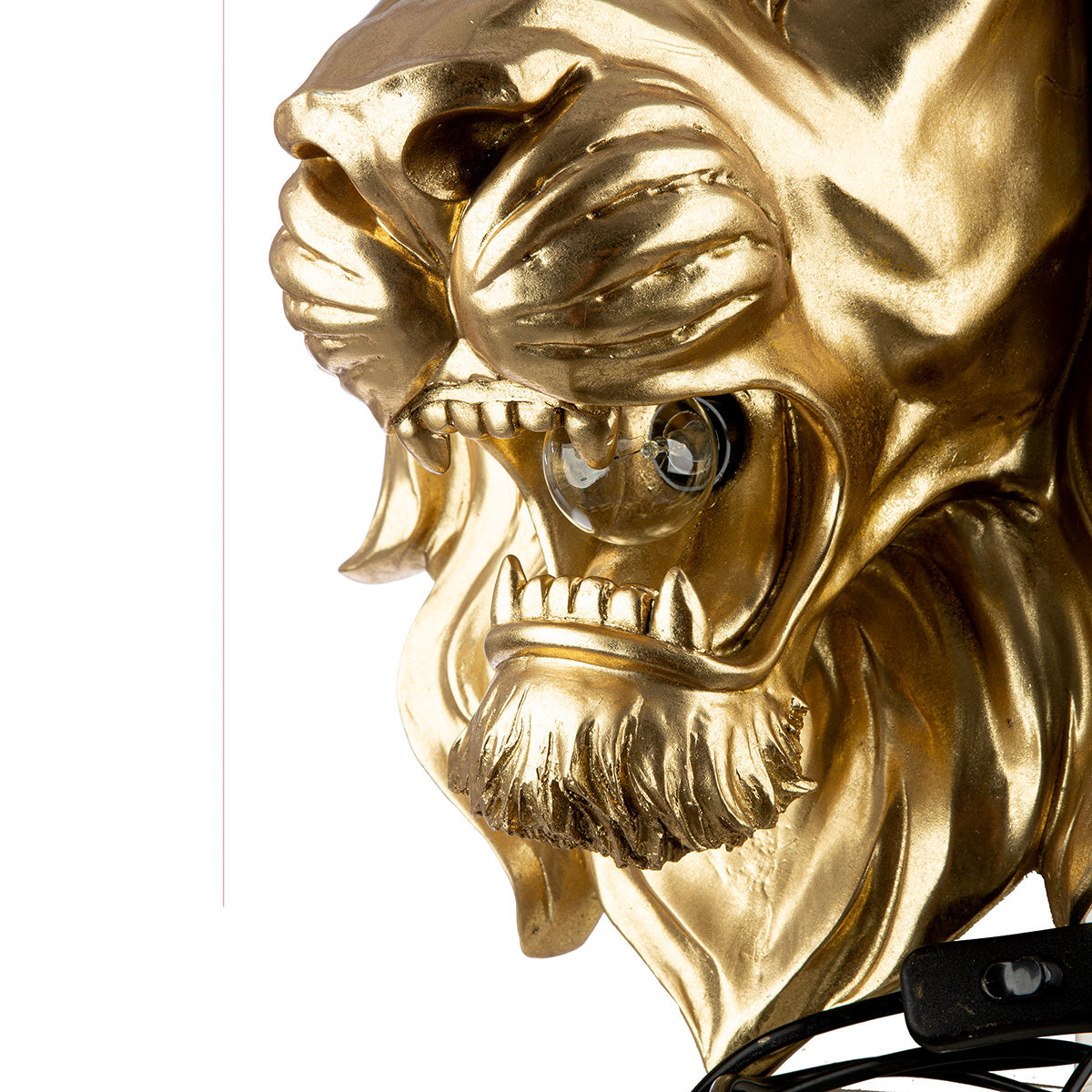 Wandobjekt LED King of the Savannah Kunstharz goldfarben