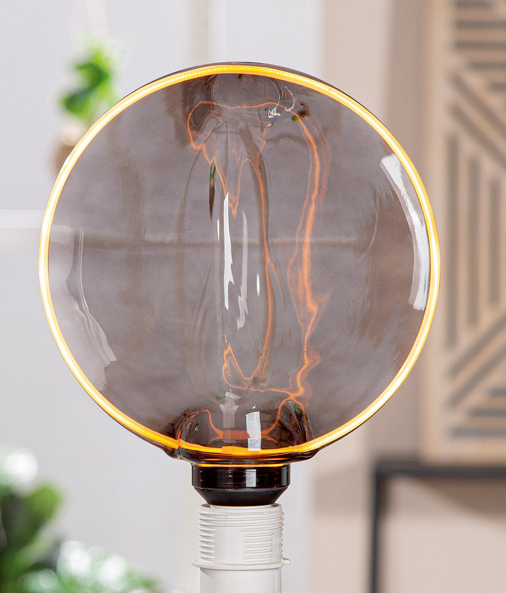 LED light bulb Murano round glass anthracite