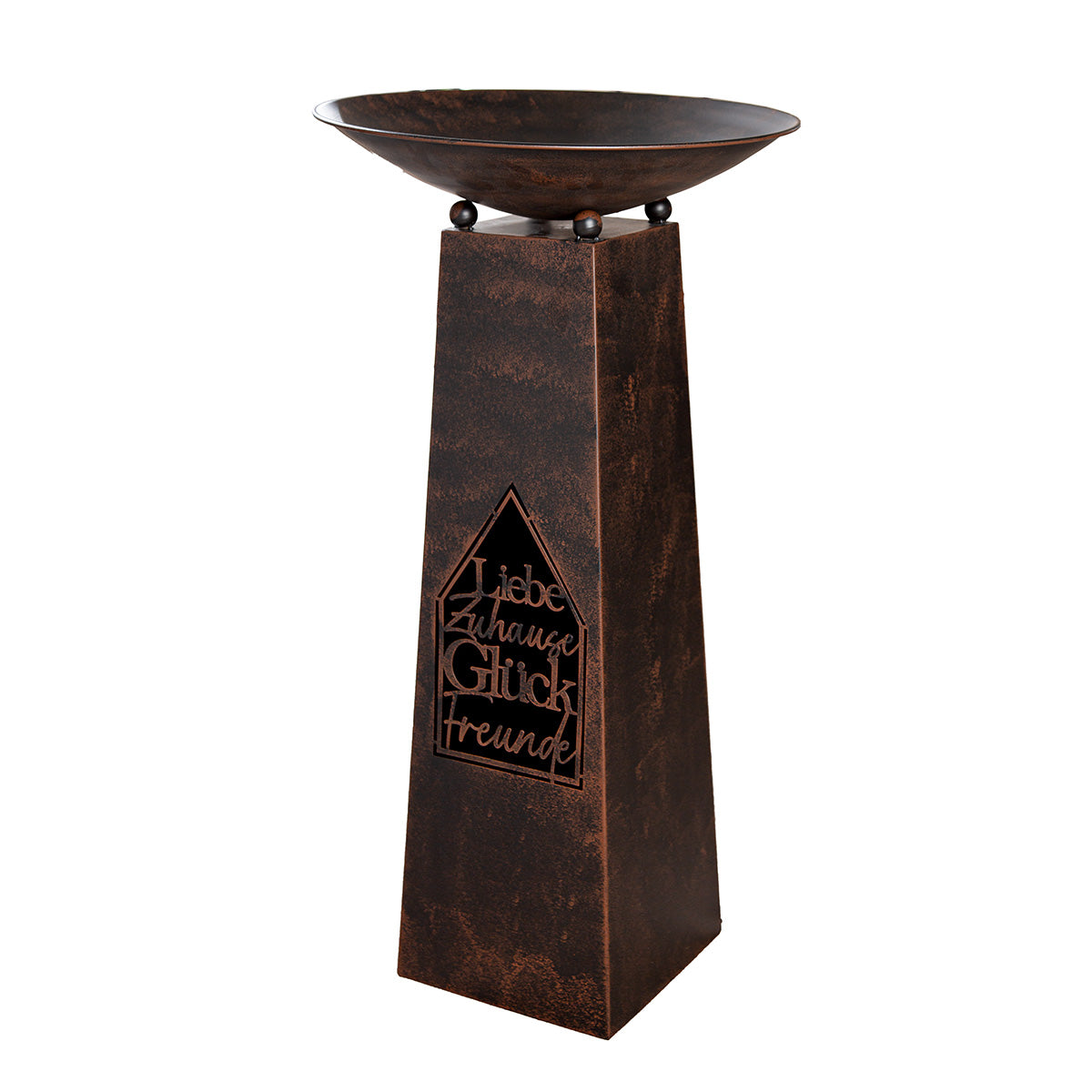 Schalenständer Freunde Antikfinish Metall Braun