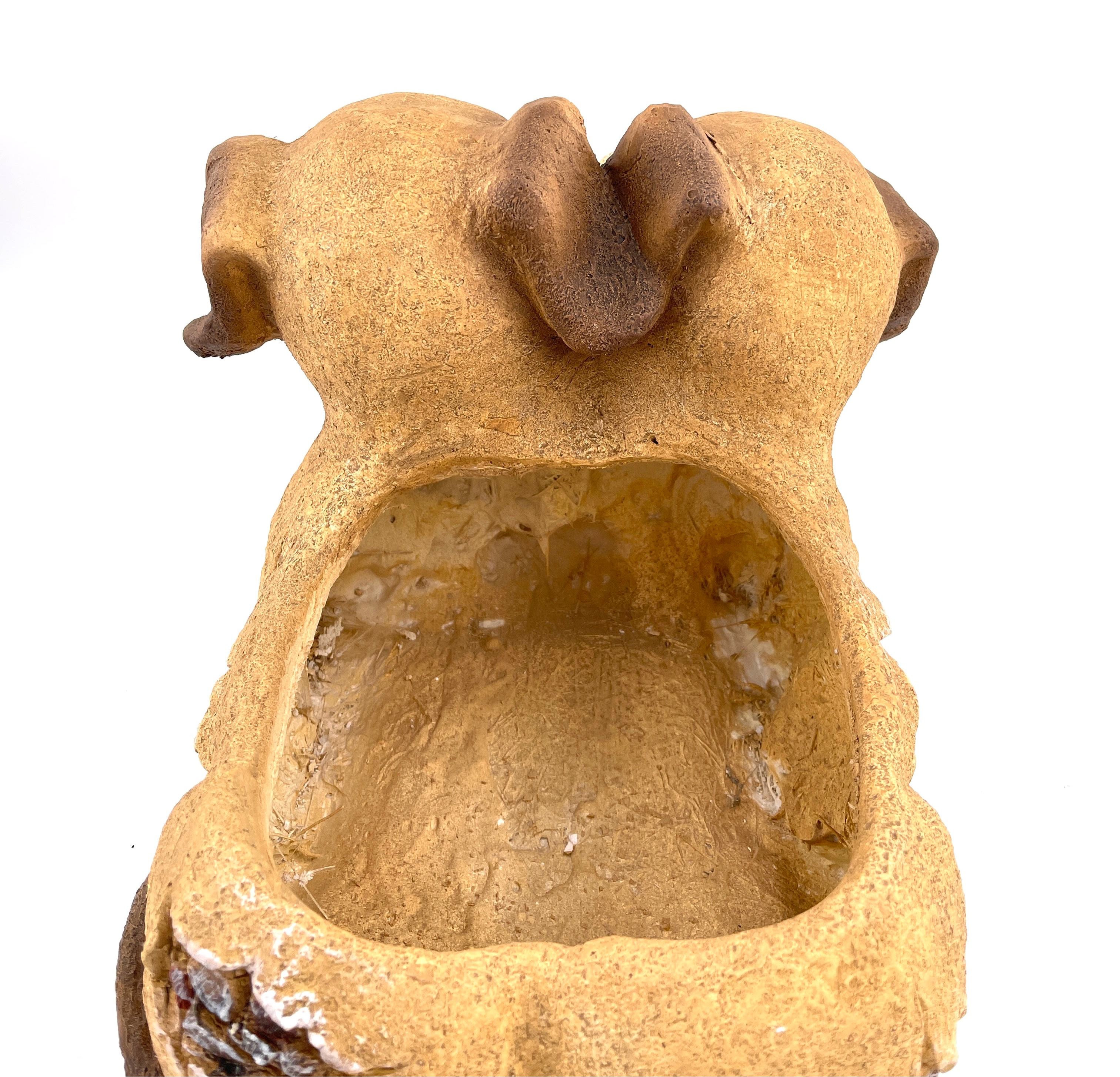 Pflanzgefäß Hundepärchen Deko Blumentopf 31 cm Magnesia