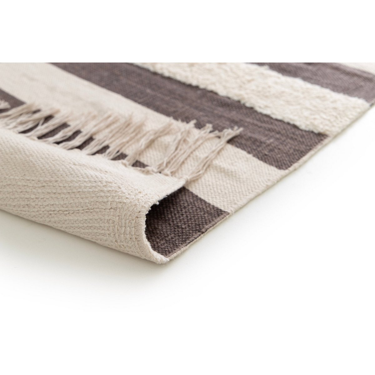 Tufte Teppich 100% Baumwoll -Ebenholz