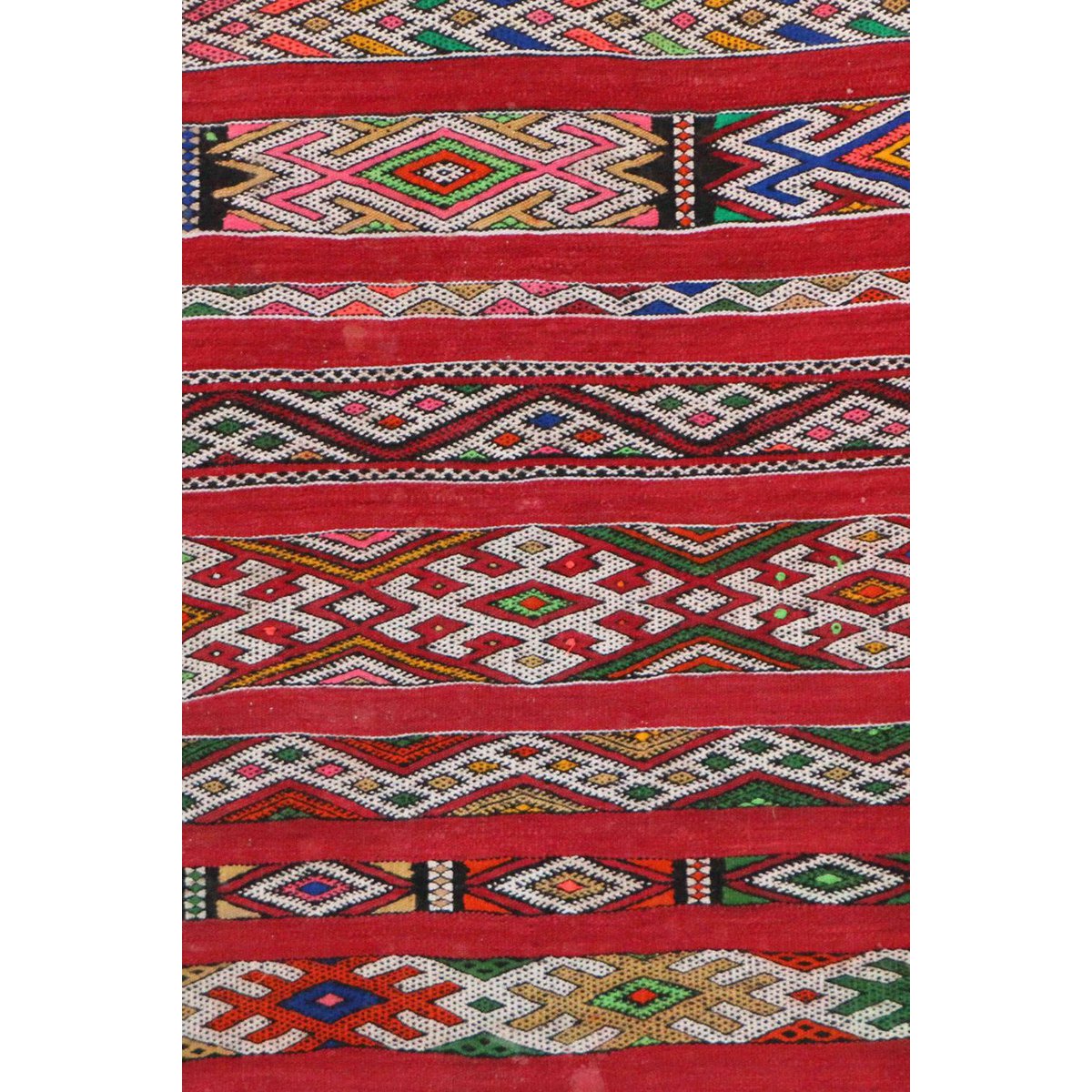 Marokkanische Berber Teppichwolle und Baumwolle 93 x 214 cm