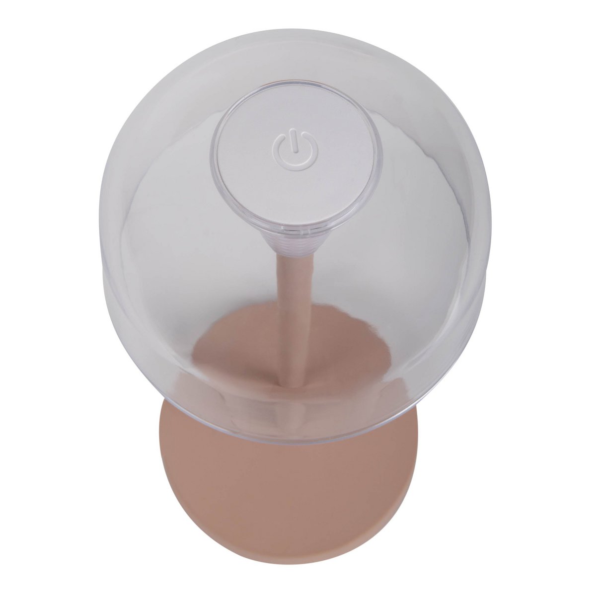 2-er Set LED-Akku-Tischleuchte "Gomba" für Außen und Innen, aus Metall und Kunststoff in Frosted Almond , 18,5 cm hoch