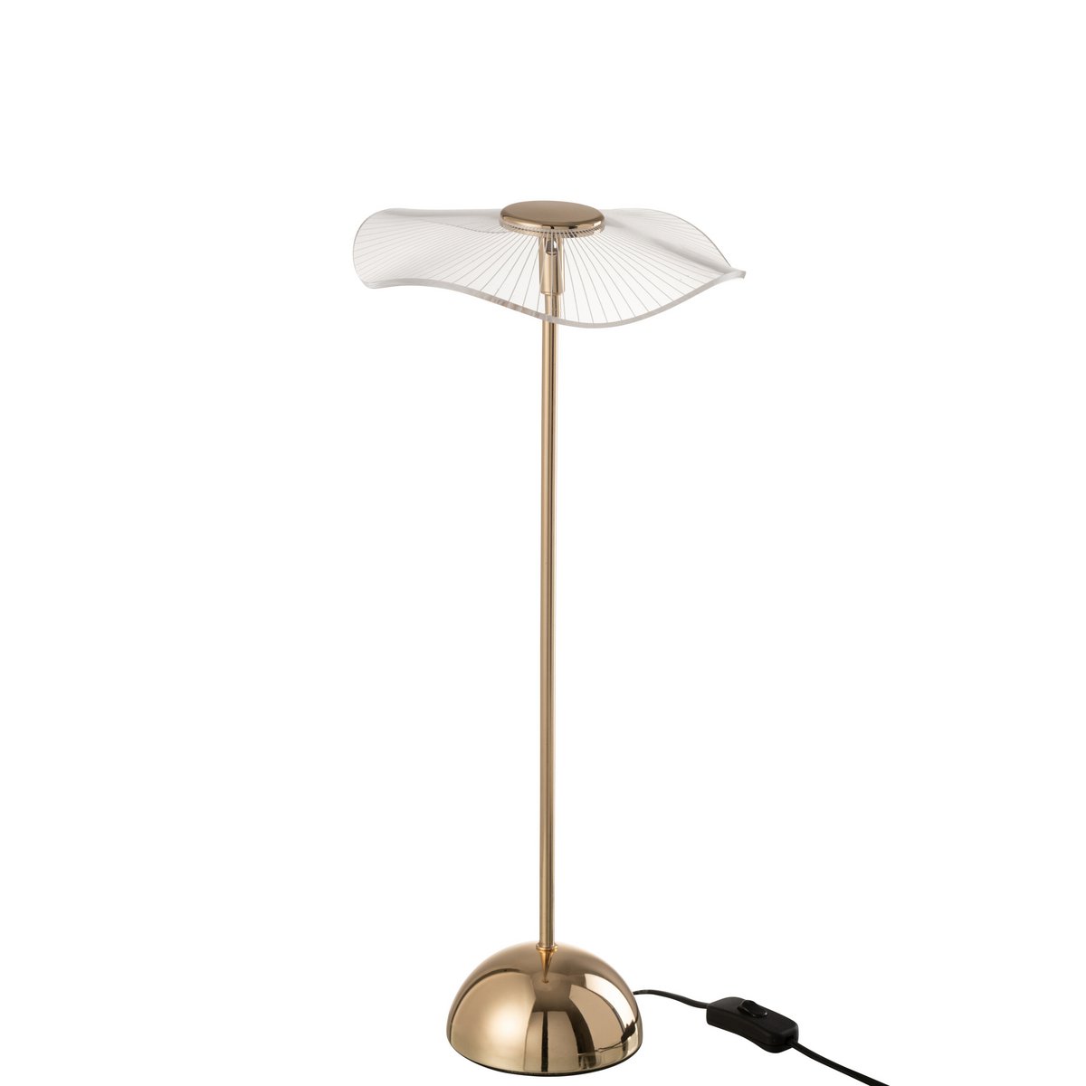 J-Line Tischlampe LED Blumenmetall/Kunststoff Gold groß