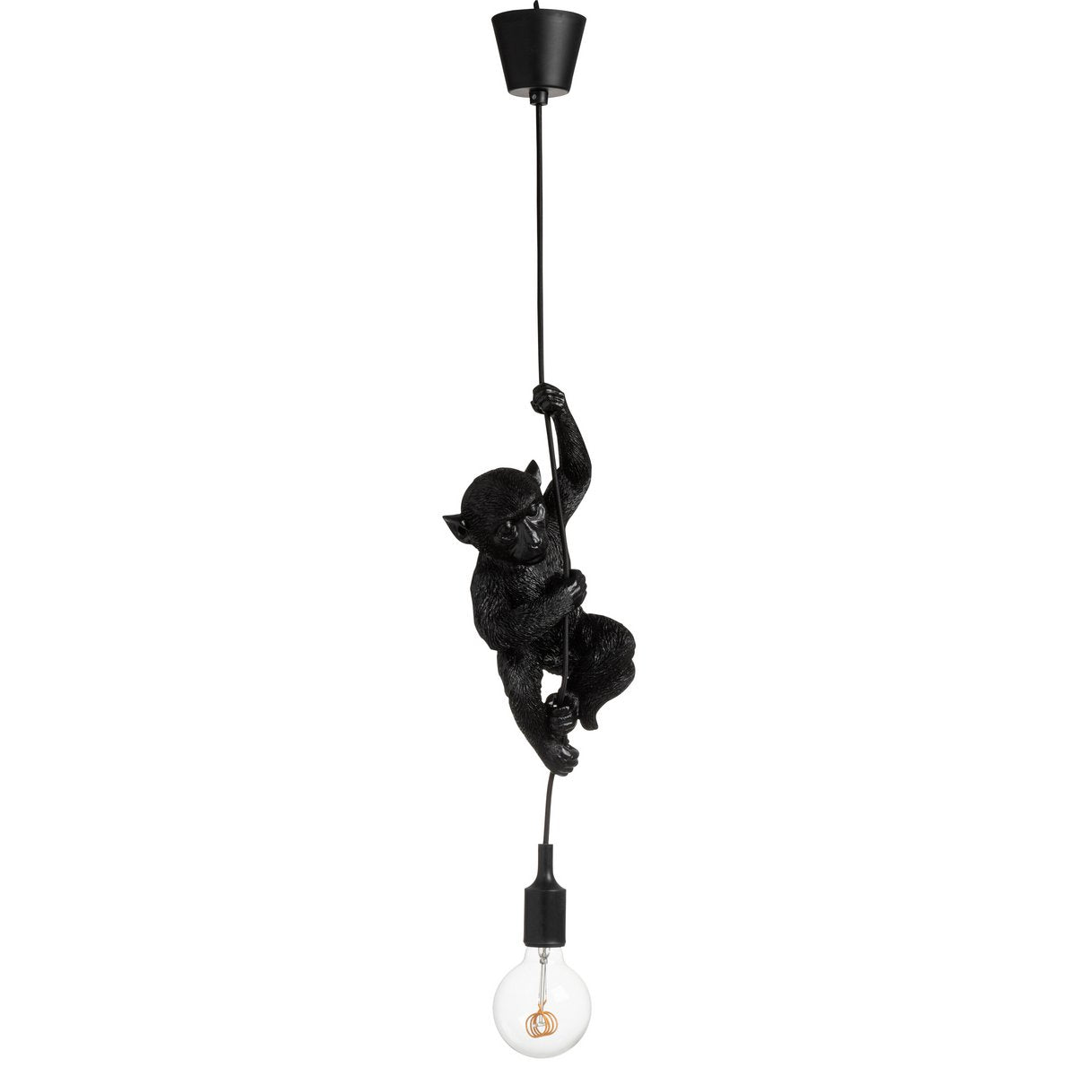 Hängelampe Monkey Swing Black E27 Polyresin 96cm 40W