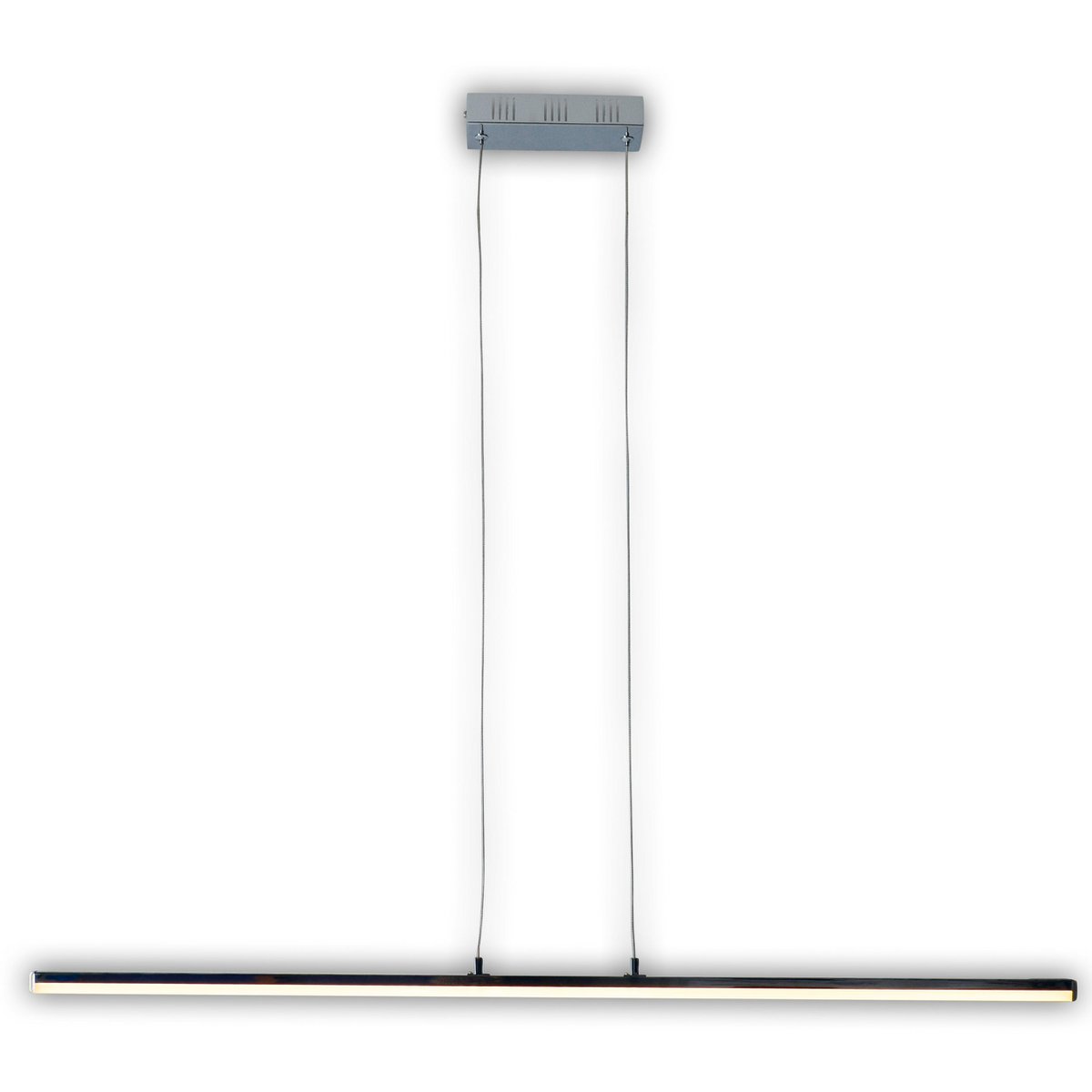 LED Pendelleuchte "BEAM" aus Metall und Kunststoff in Stahl-blank, mit integrierter LED