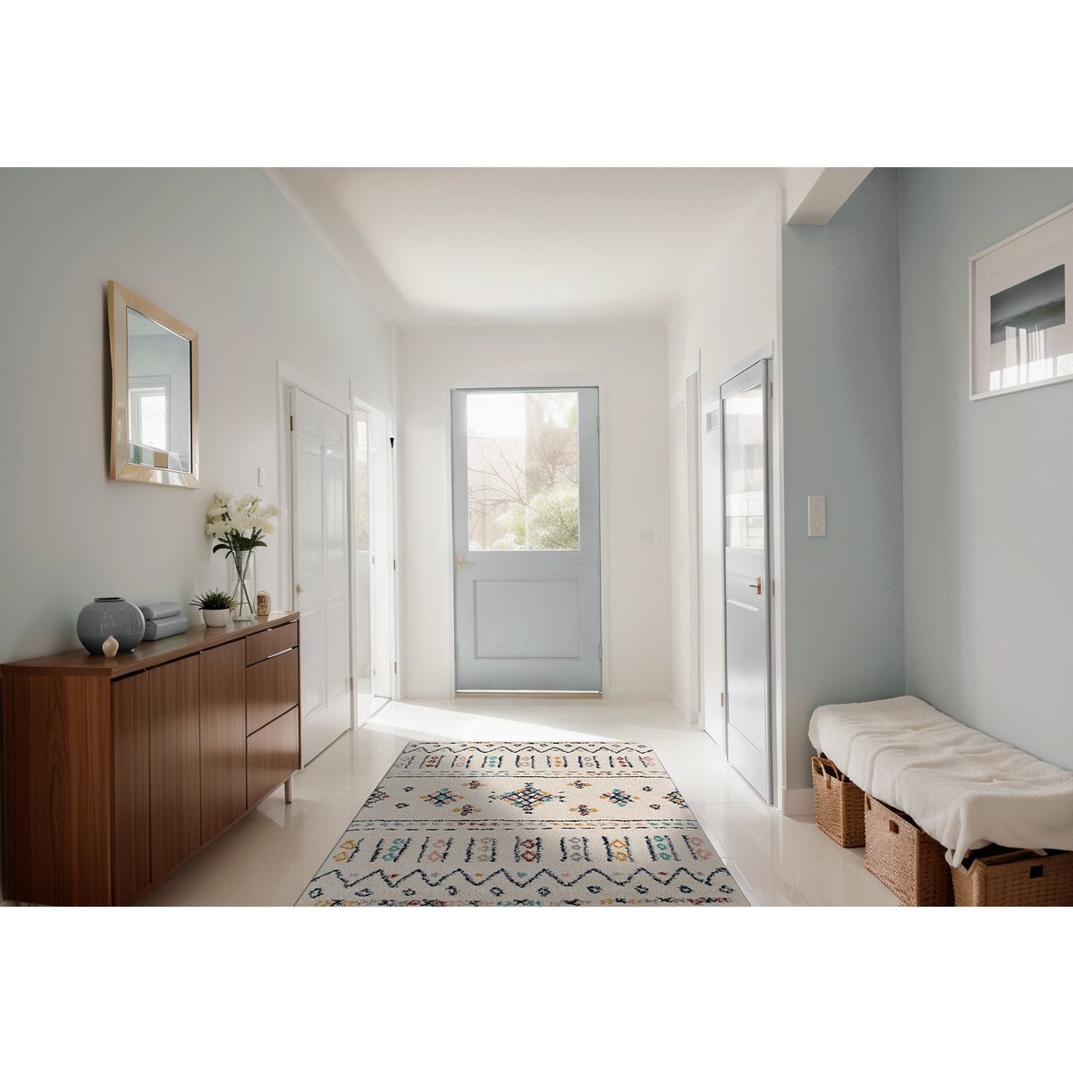 Shaggy -Teppiche weiche und voluminöse farbige ethnische Muster Tuareg