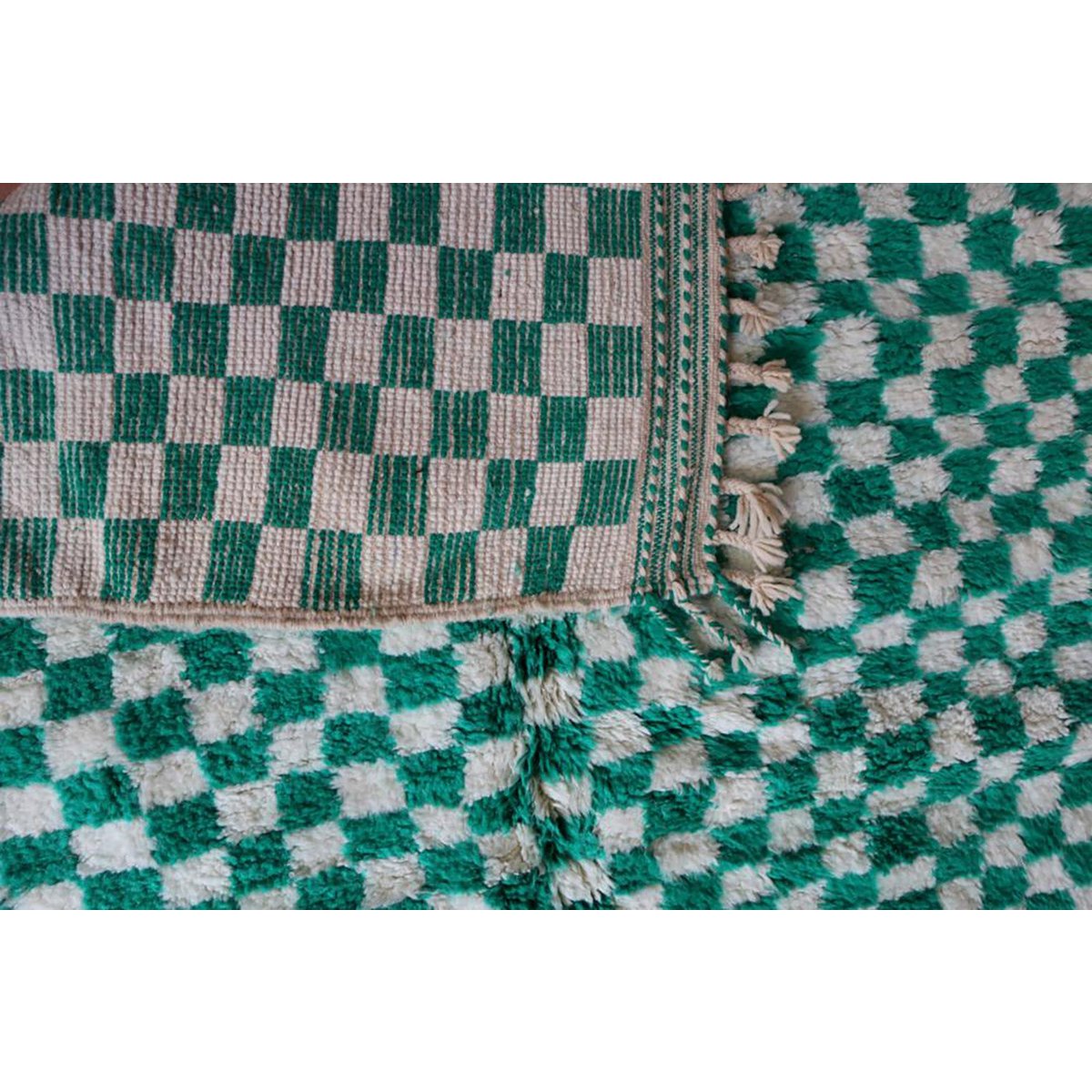 Berber Teppich reine karierte Wolle 166 x 269 cm