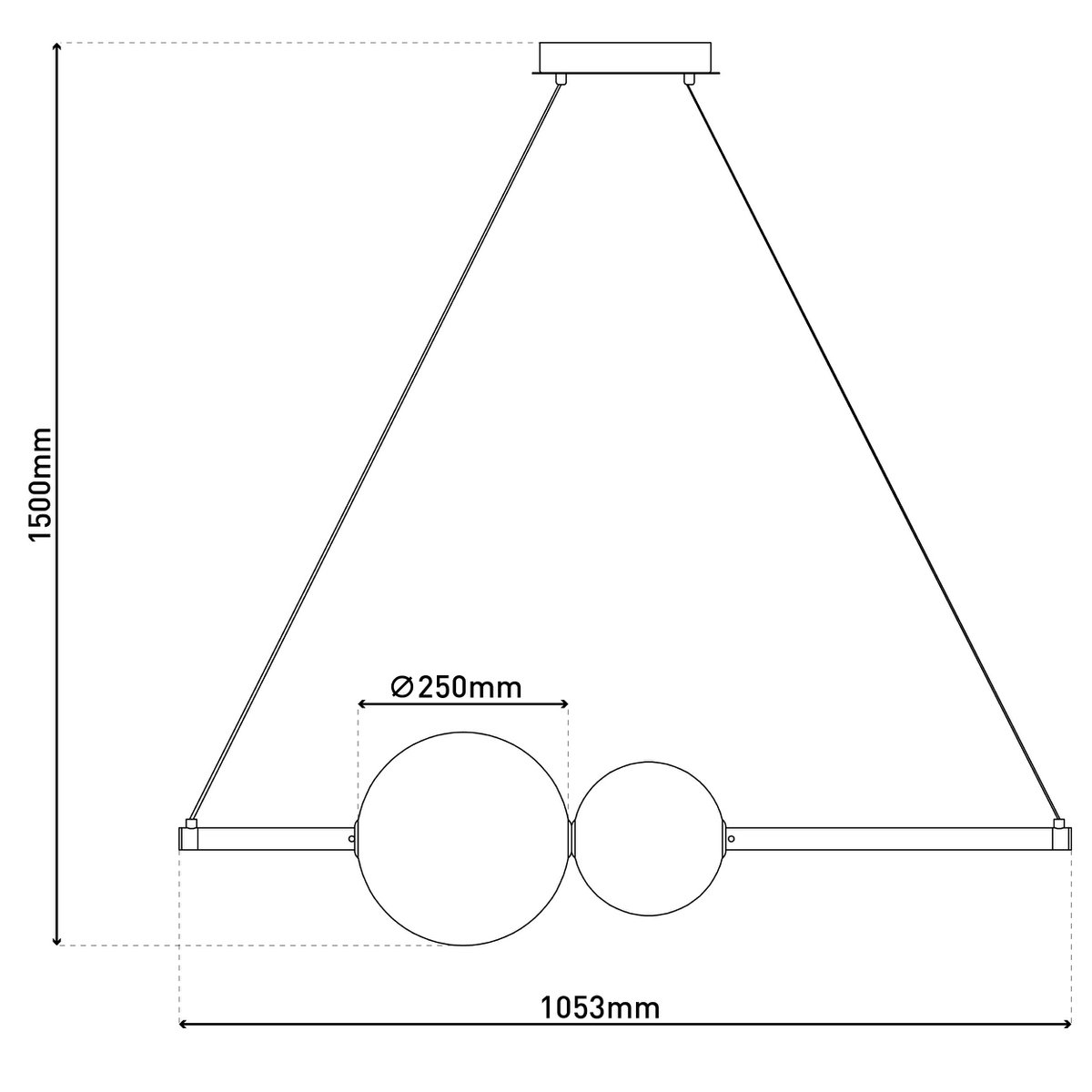 LED Pendelleuchte chrom "NOVA" aus chromfarbenem Metall, Kunststoff und Rauchglas, mit fest verbauten LEDs, ca. 105 cm lang