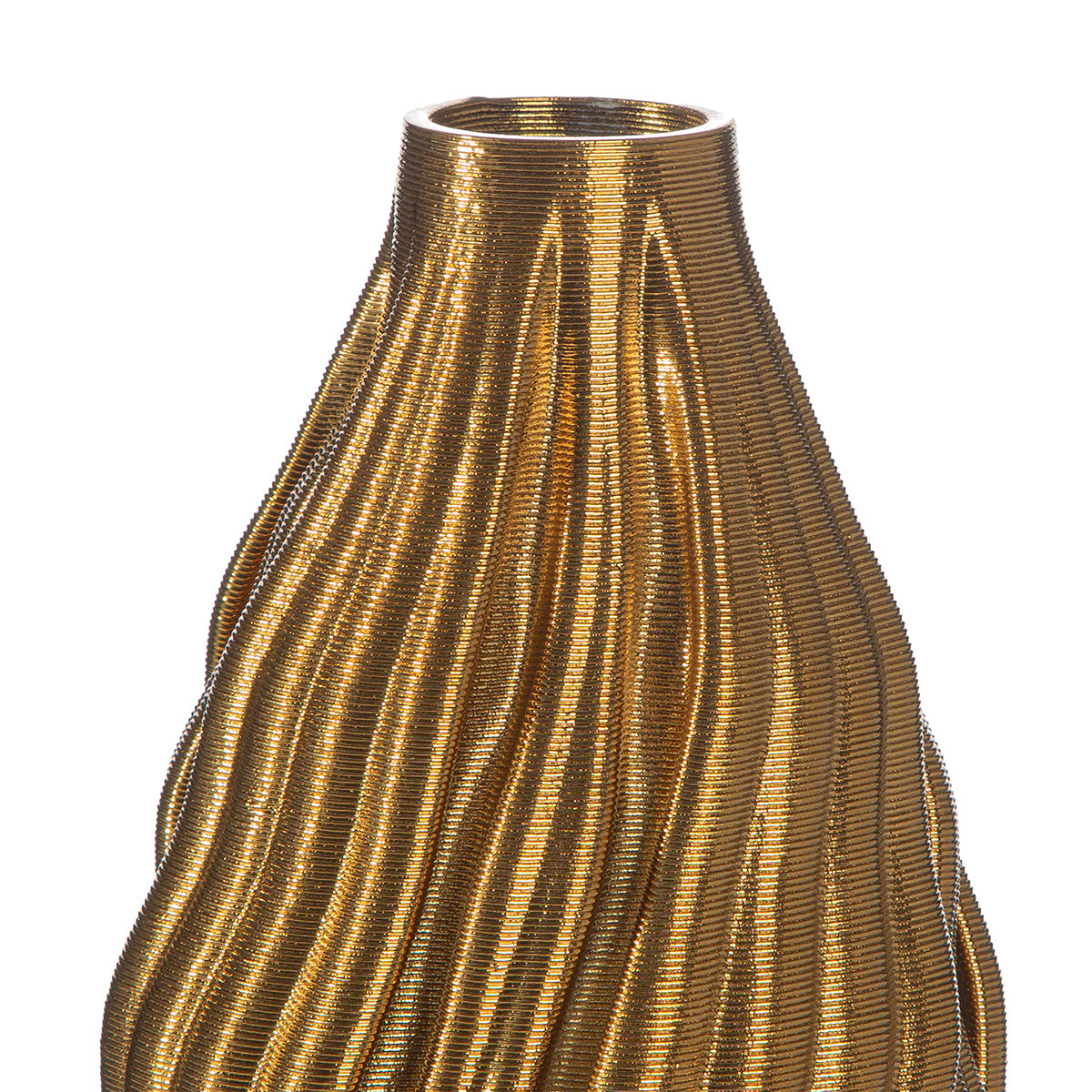 Vase Fold Keramik goldfarben
