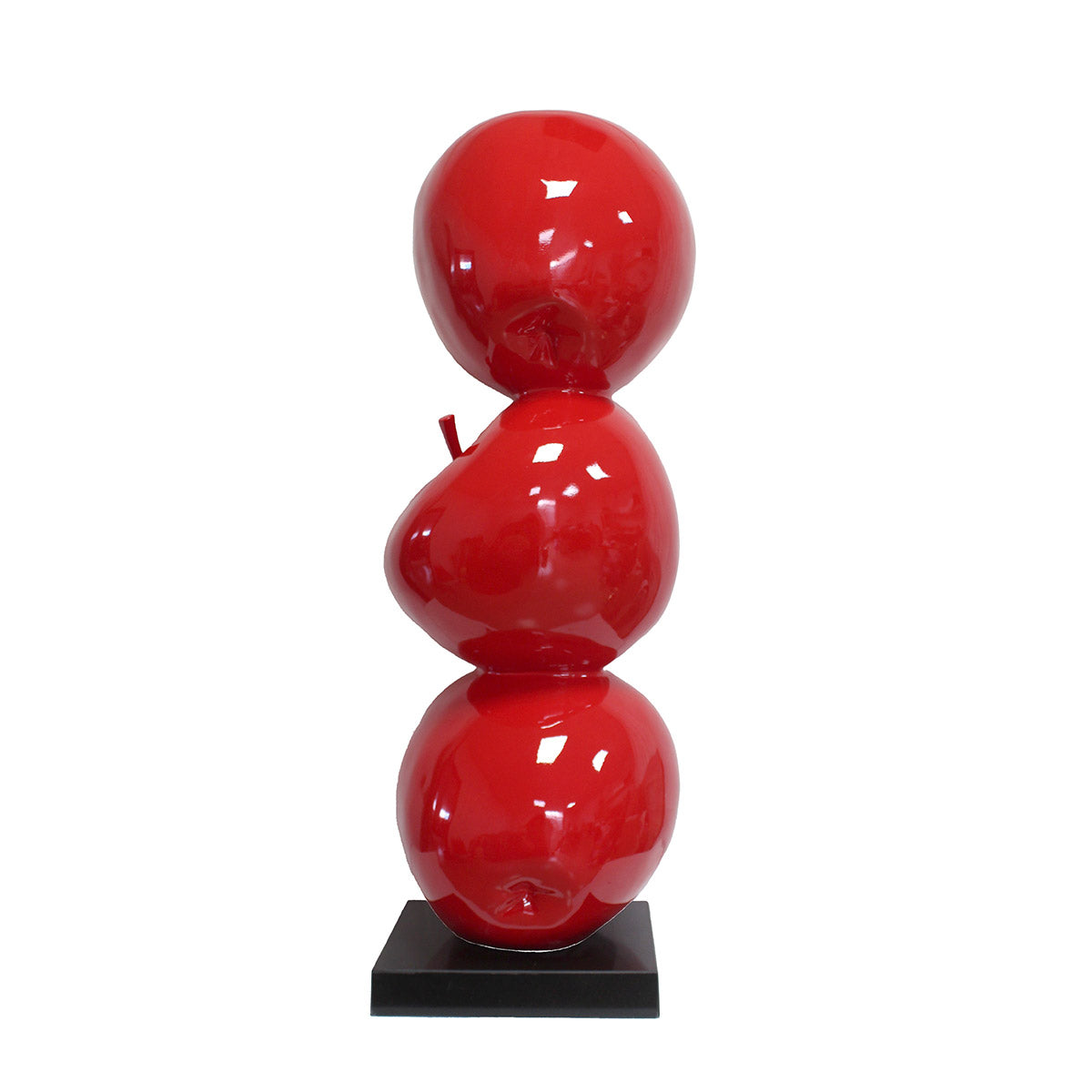 Skulptur Apple Kunstharz Marmor rot 110cm