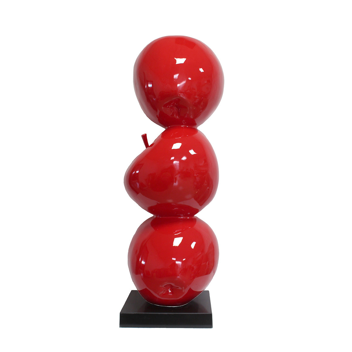 Skulptur Apple Kunstharz Marmor rot 110cm